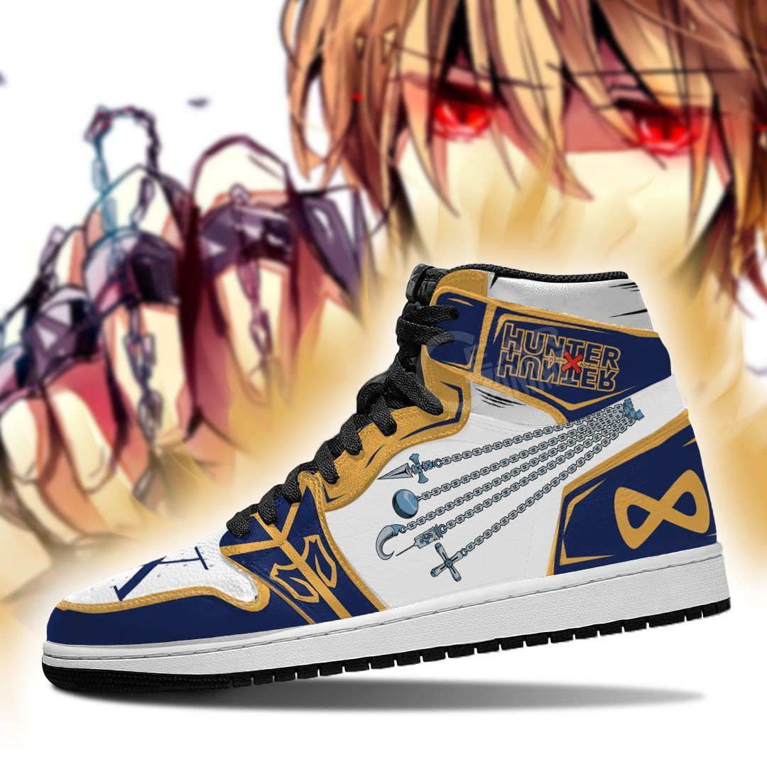 Kurapika Hunter X Hunter JD1s Sneakers Chains HxH Anime Shoes, Air Jordan Hightop
