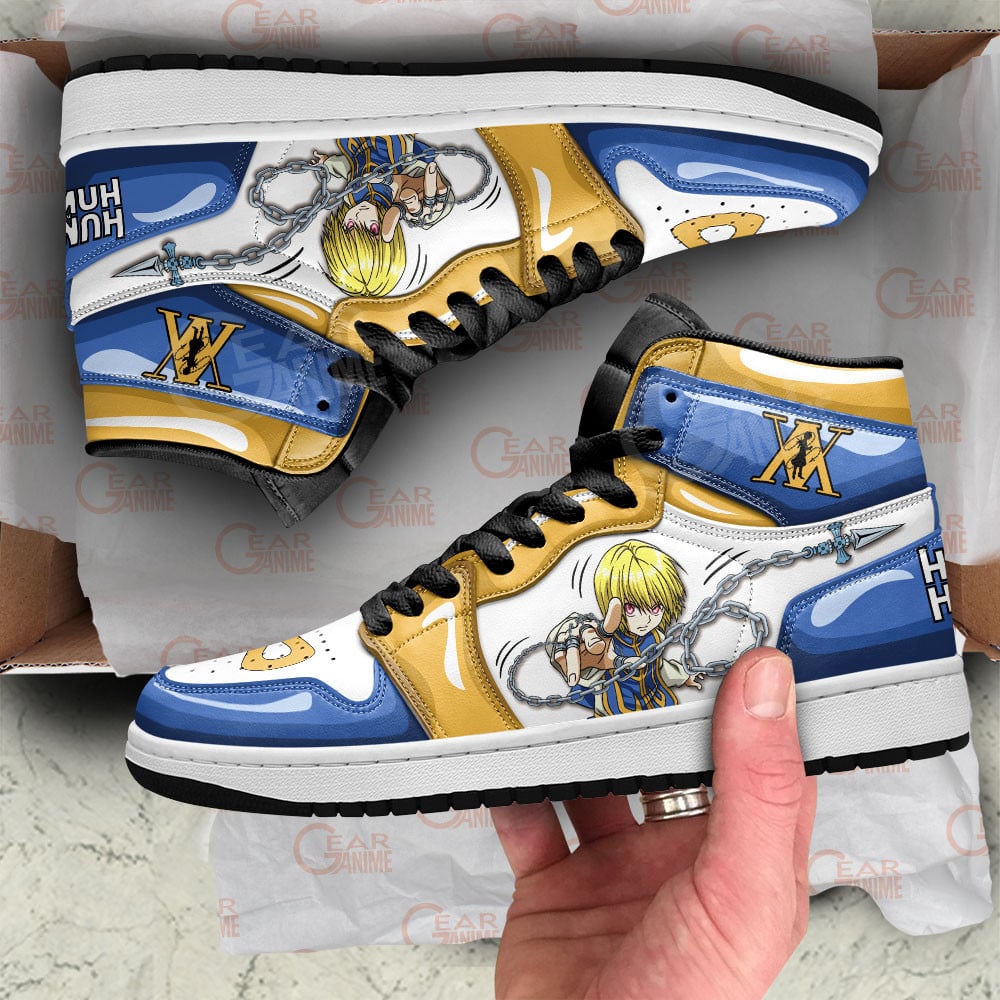 Kurapika JD1s Sneakers Hunter X Hunter Anime Shoes, Air Jordan Hightop