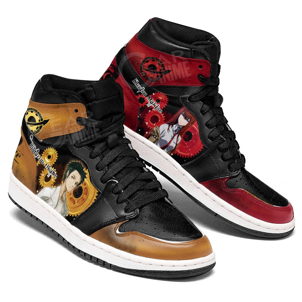 Kurisu Makise and Rintarou Okabe JD1s Sneakers Steins Gate Anime Shoes, Air Jordan Hightop