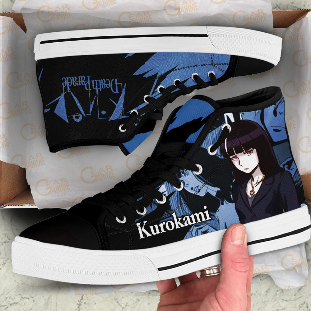 Kurokami no Onna High Top Shoes Death Parade Custom Anime Sneakers