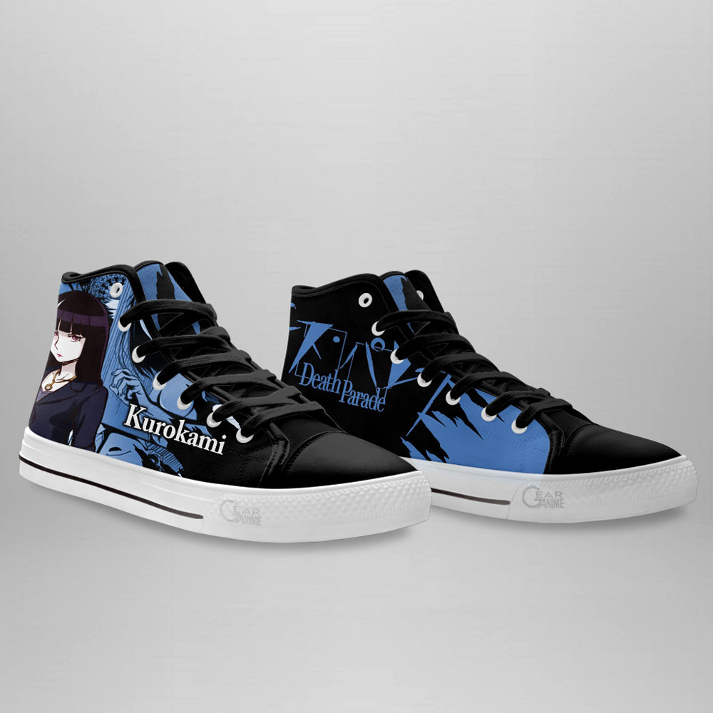 Kurokami no Onna High Top Shoes Death Parade Custom Anime Sneakers
