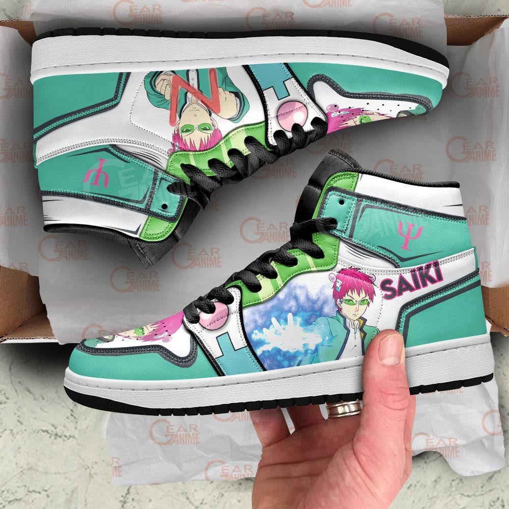 Kusuo Saiki JD1s Sneakers The Disastrous Life of Saiki K Anime Shoes, Air Jordan Hightop