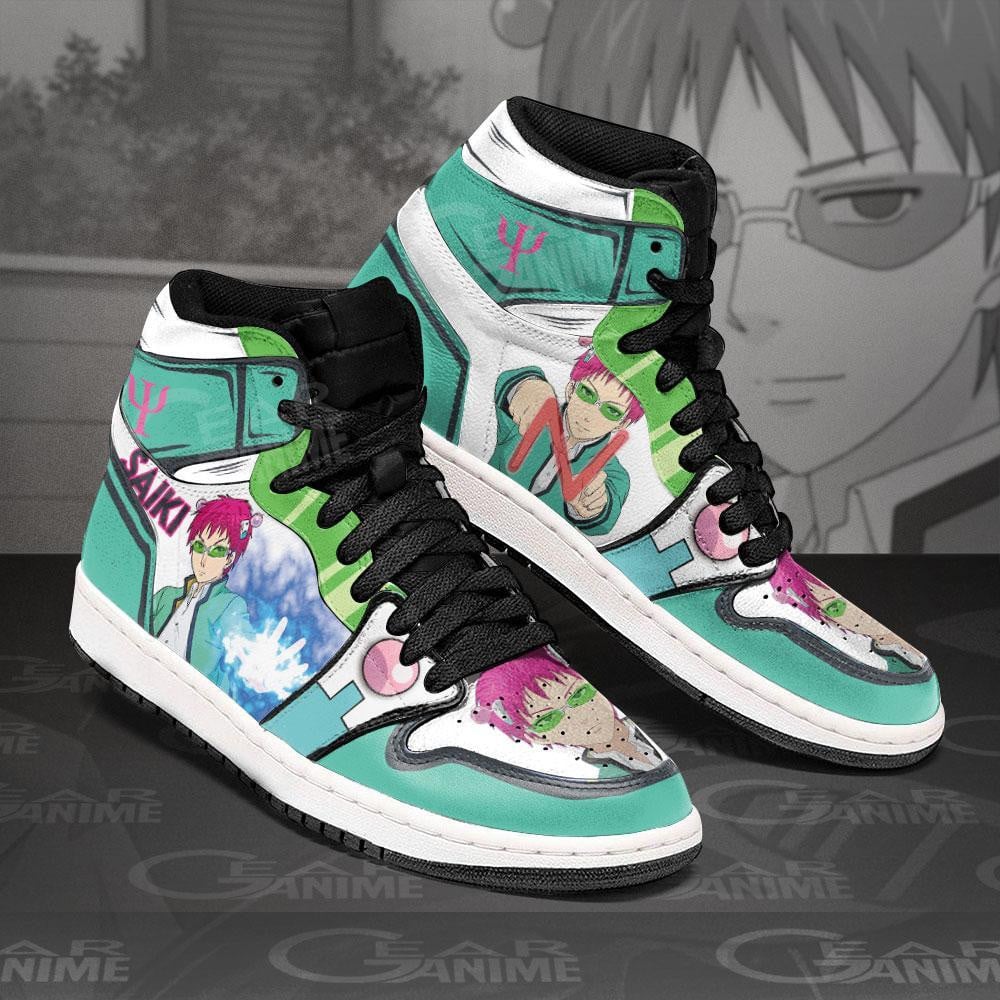 Kusuo Saiki JD1s Sneakers The Disastrous Life of Saiki K Anime Shoes, Air Jordan Hightop