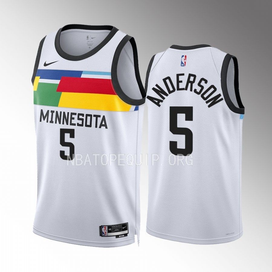 Kyle Anderson Minnesota Timberwolves City Edition White #5 Jersey 2022-23 Swingman