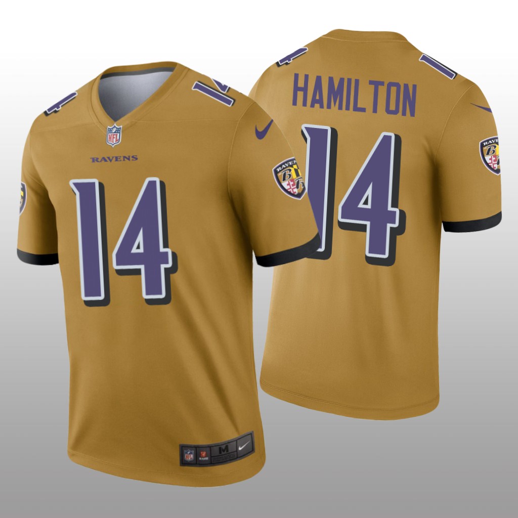 Kyle Hamilton Baltimore Ravens Gold Jersey Inverted Legend - Men's