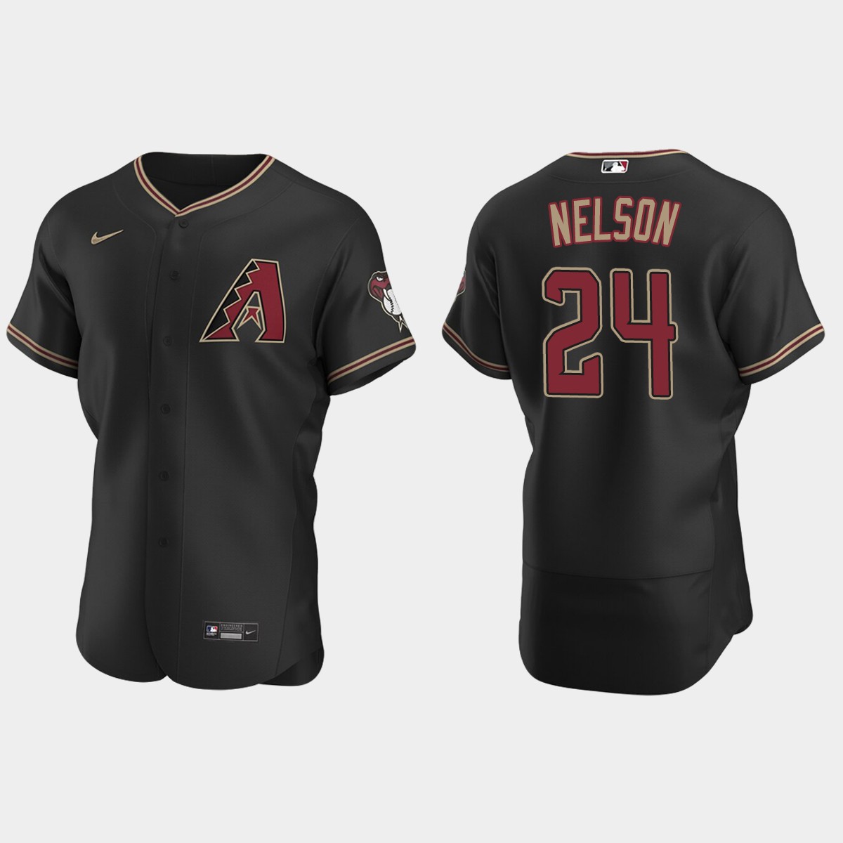 Kyle Nelson Arizona Diamondbacks Alternate Jersey - Black