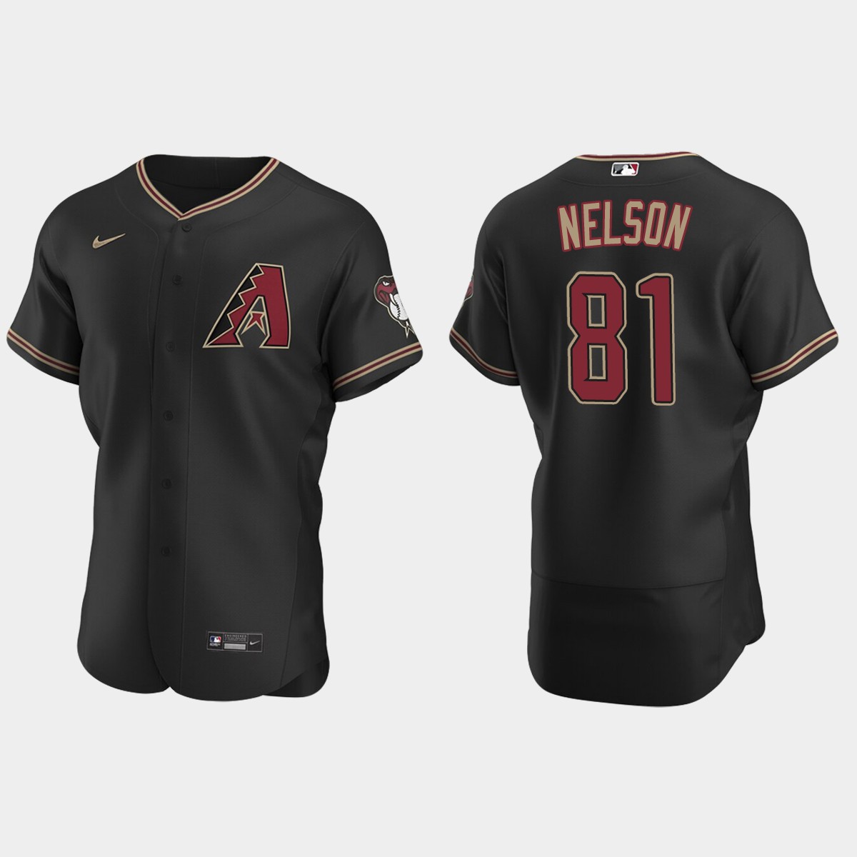 Kyle Nelson Arizona Diamondbacks Alternate Jersey - Black