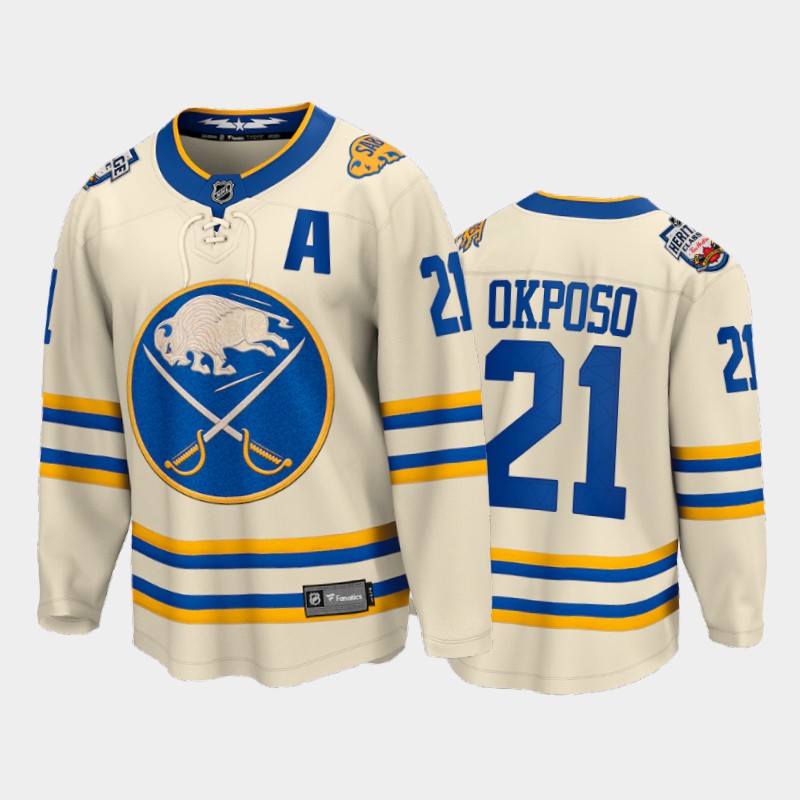Kyle Okposo #21 Buffalo Sabres 2022 Heritage Classic Cream Jersey