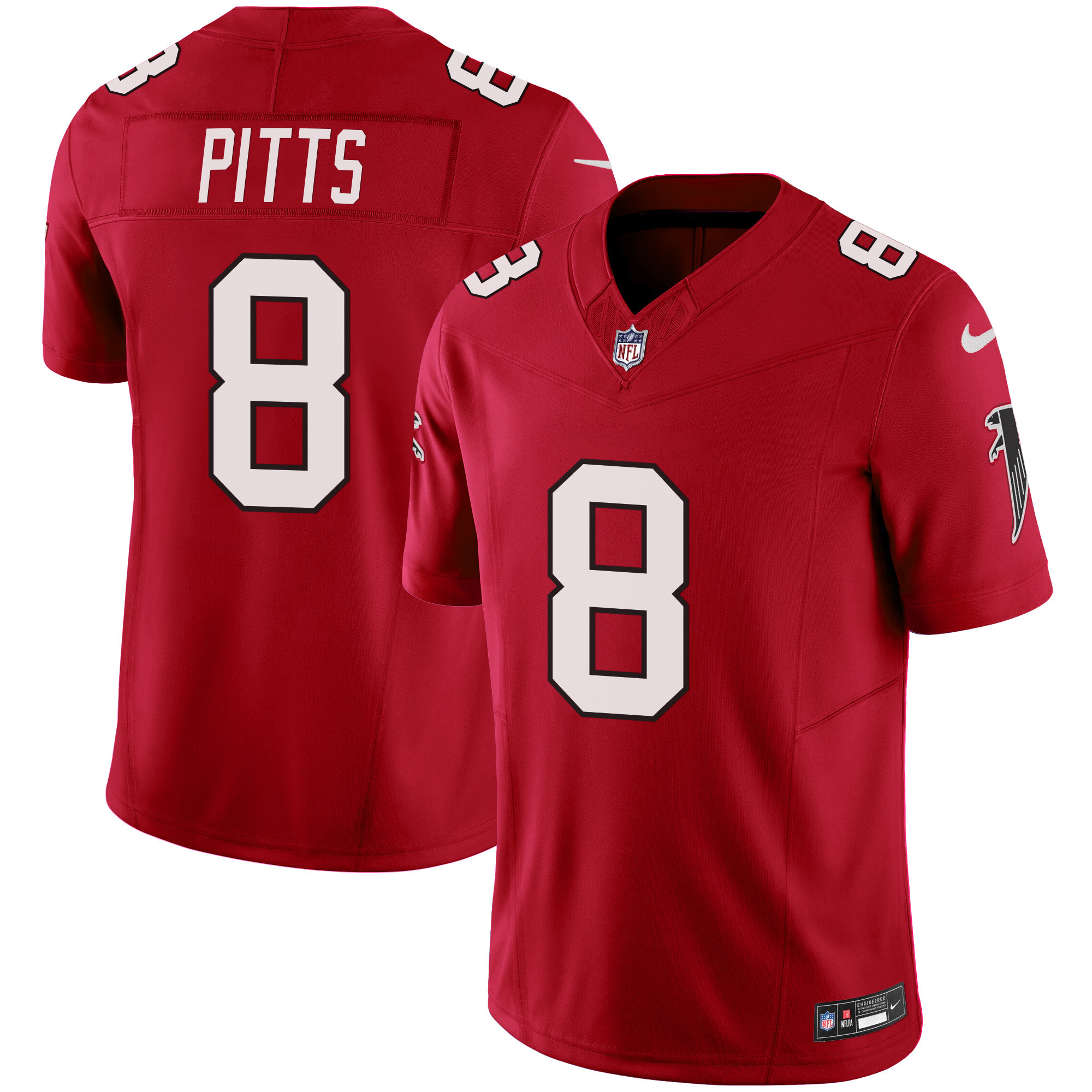 Kyle Pitts Men's Atlanta Falcons Vapor Limited Red Jersey - All Stitched
