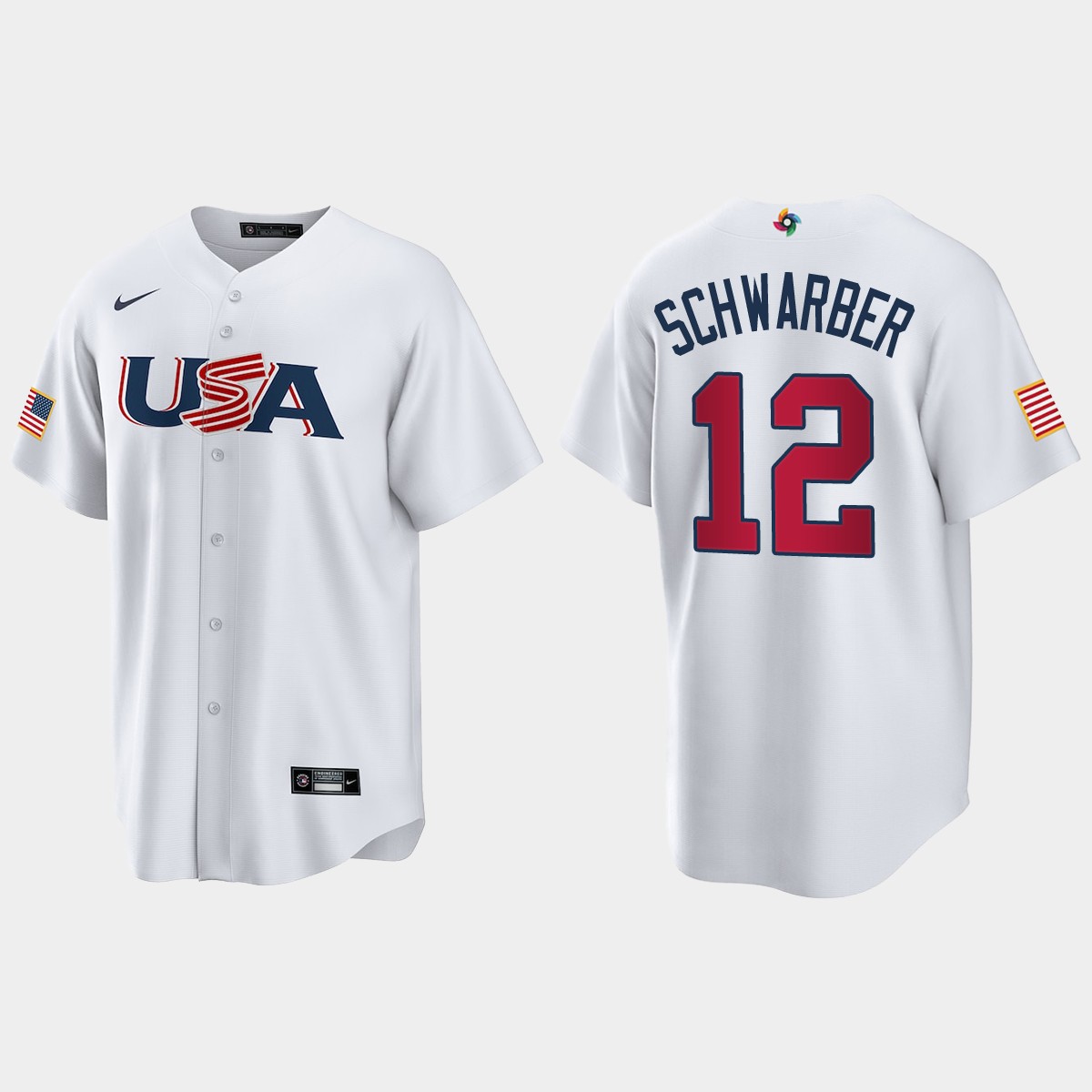 Kyle Schwarber Philadelphia Phillies 2023 World Classic USA Jersey - White