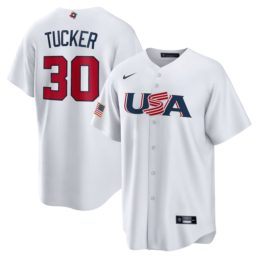 Kyle Tucker 30 USA Baseball 2023 World Baseball Classic Stitched Jersey – White