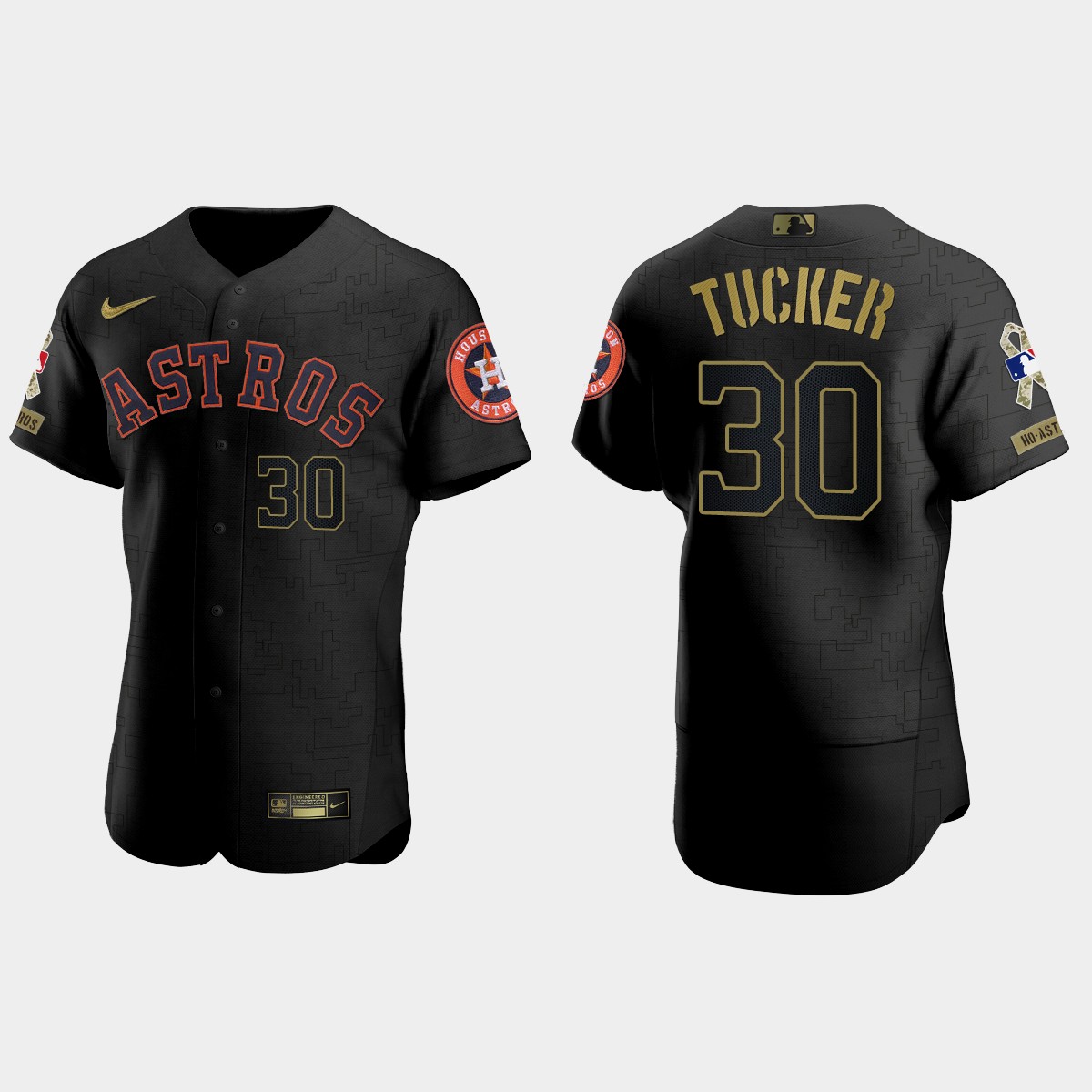 Kyle Tucker Houston Astros 2021 Salute to Service Jersey - All Black