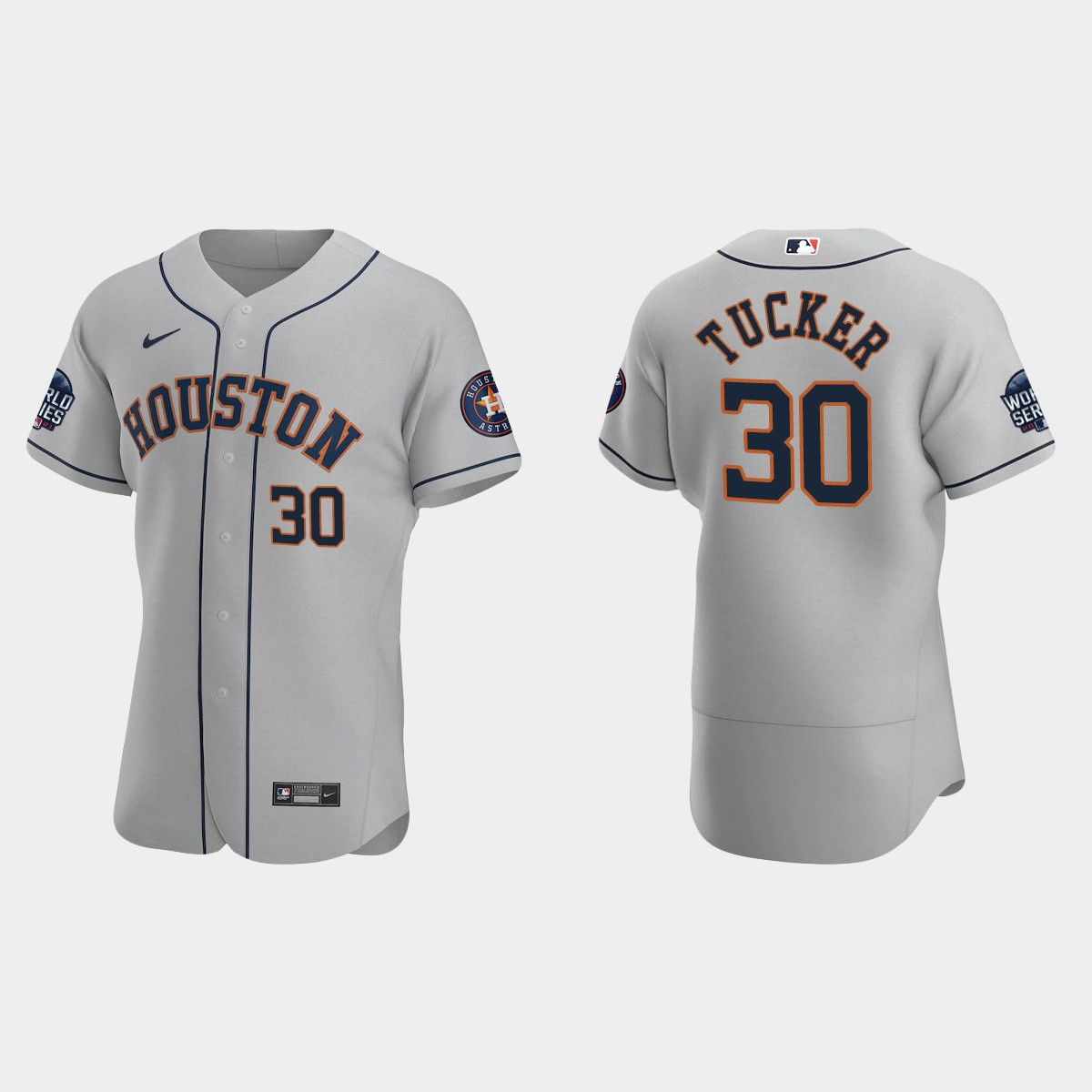 Kyle Tucker Houston Astros 2021 World Series Jersey - Gray
