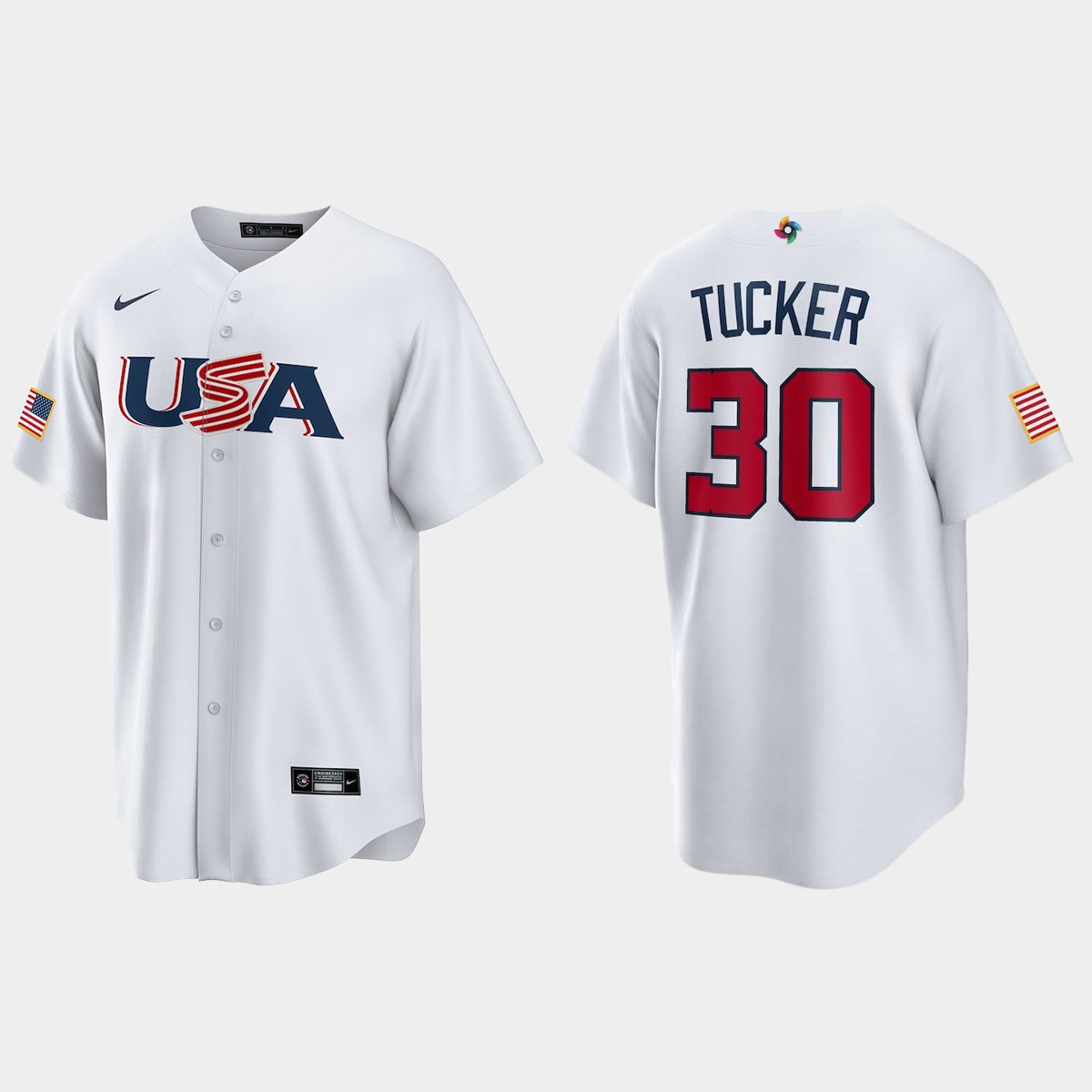 Kyle Tucker Houston Astros 2023 World Classic USA Jersey - White