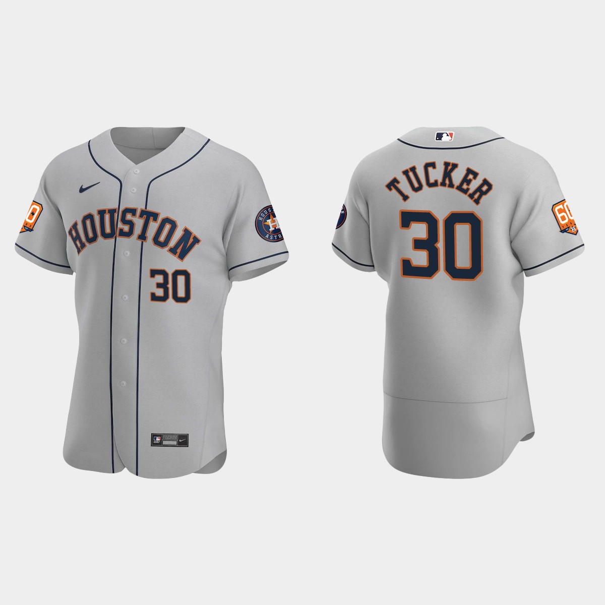 Kyle Tucker Houston Astros 60th Anniversary Jersey - Gray