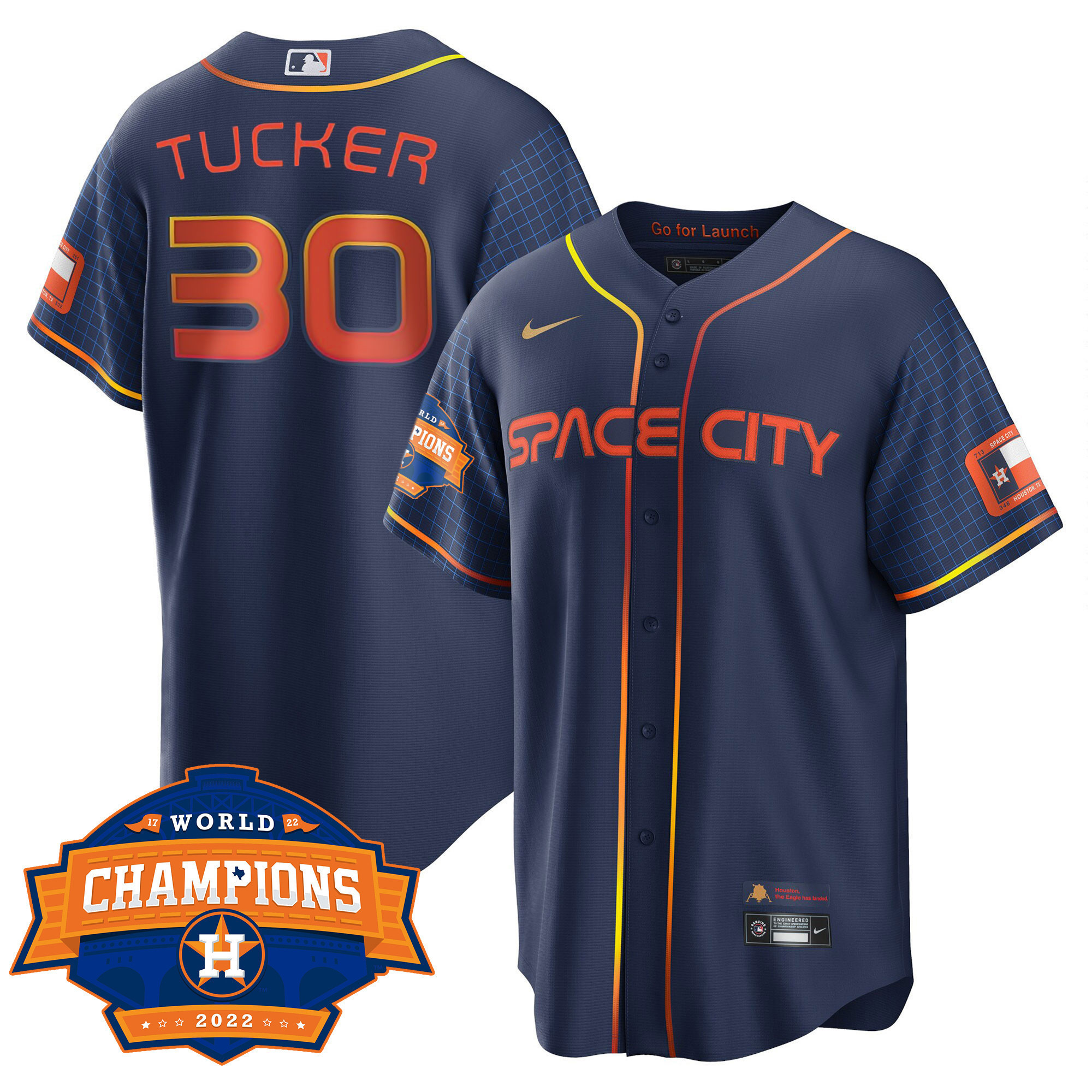 Kyle Tucker Men's Houston Astros 2022 Champions Limited Cool Space City Jersey - All Stitched