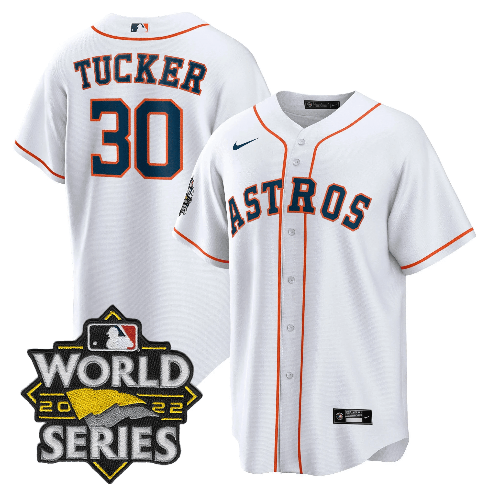 Kyle Tucker Men's Houston Astros 2022 World Series Player Cool Home Jersey - All Stitched