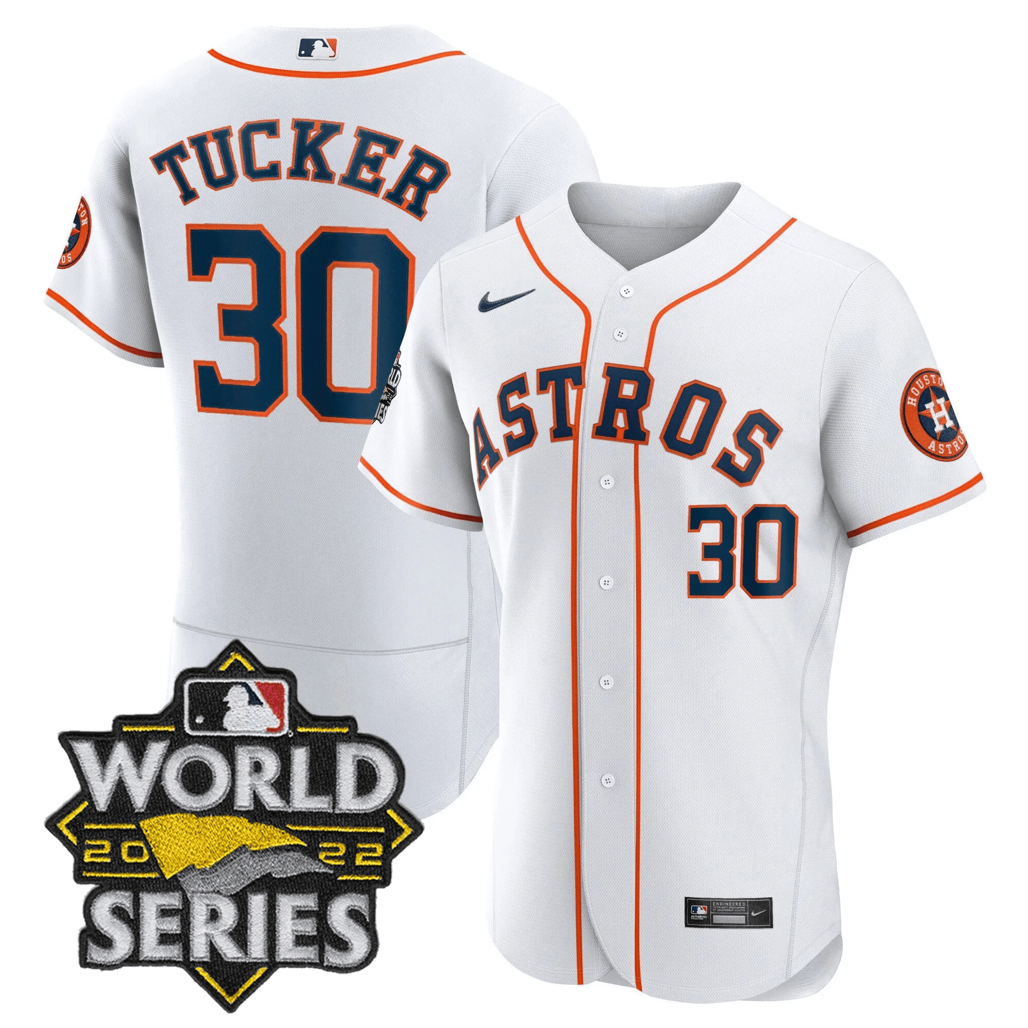 Kyle Tucker Men's Houston Astros 2022 World Series Player Flex Home Jersey - All Stitched