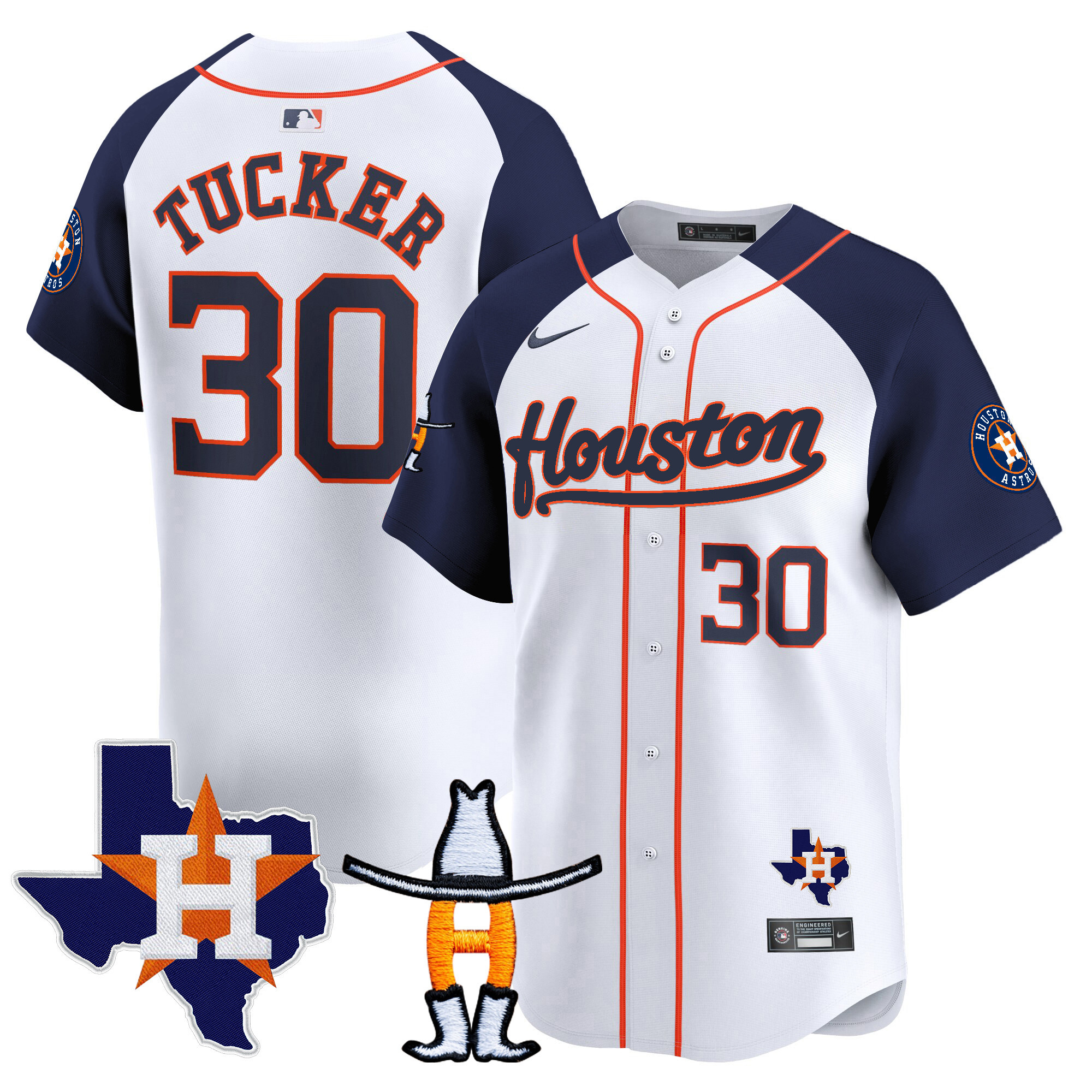 Kyle Tucker Men's Houston Astros Houston Rodeo Patch Vapor Premier Limited Alternate Jersey - All Stitched