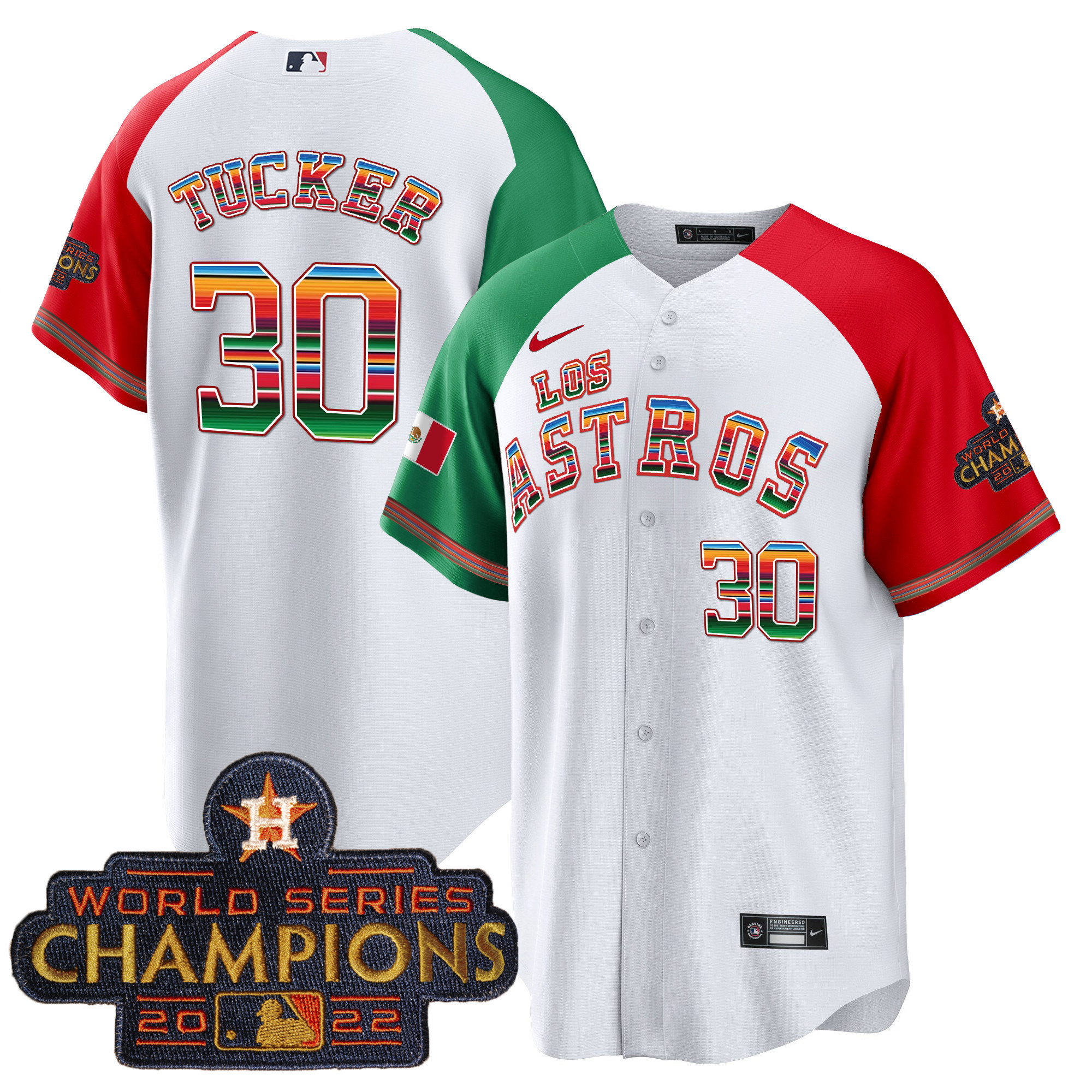 Kyle Tucker Men's Houston Astros Los Houston Astros Mexico Alternate Jersey - All Stitched