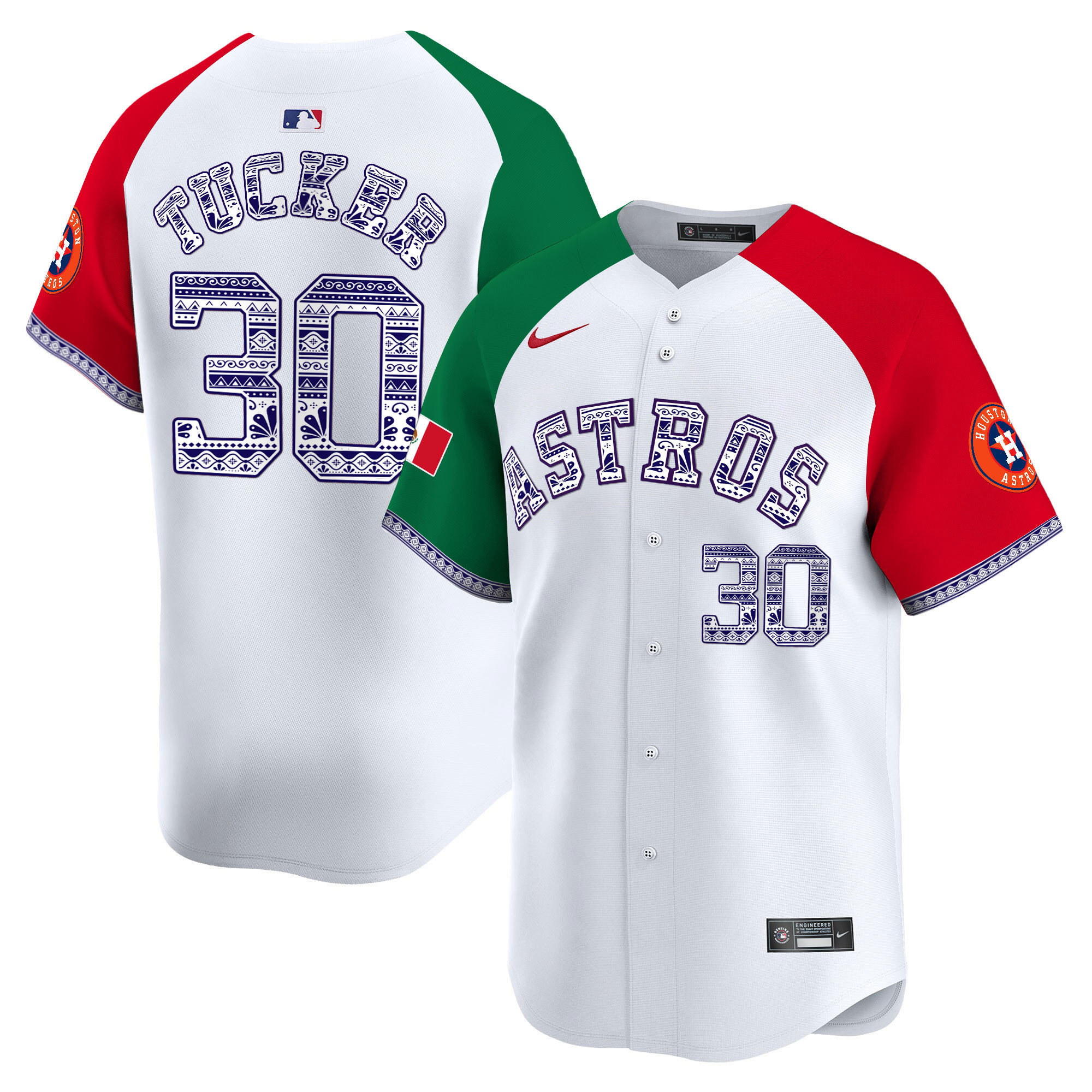 Kyle Tucker Men's Houston Astros Mexico Vapor Premier Limited V2 Alternate Jersey - All Stitched