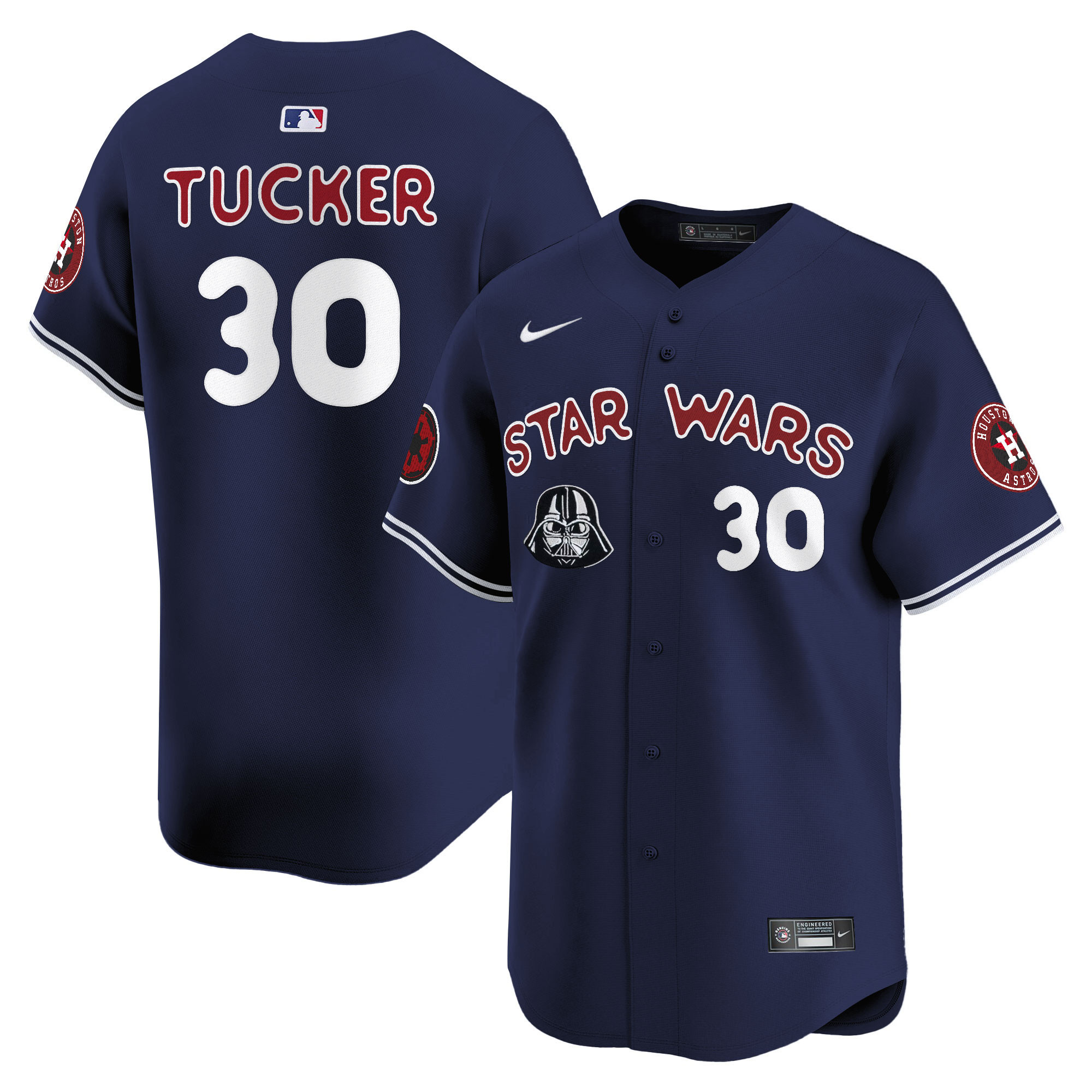 Kyle Tucker Men's Houston Astros SW Vapor Premier Limited Navy Jersey - All Stitched