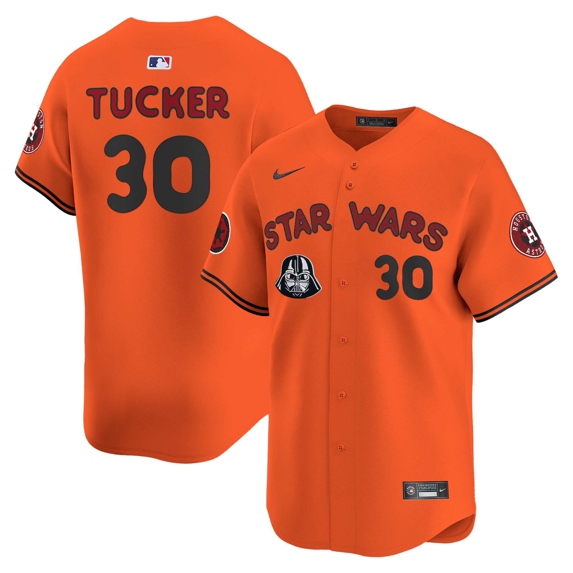 Kyle Tucker Men's Houston Astros SW Vapor Premier Limited Orange Jersey - All Stitched