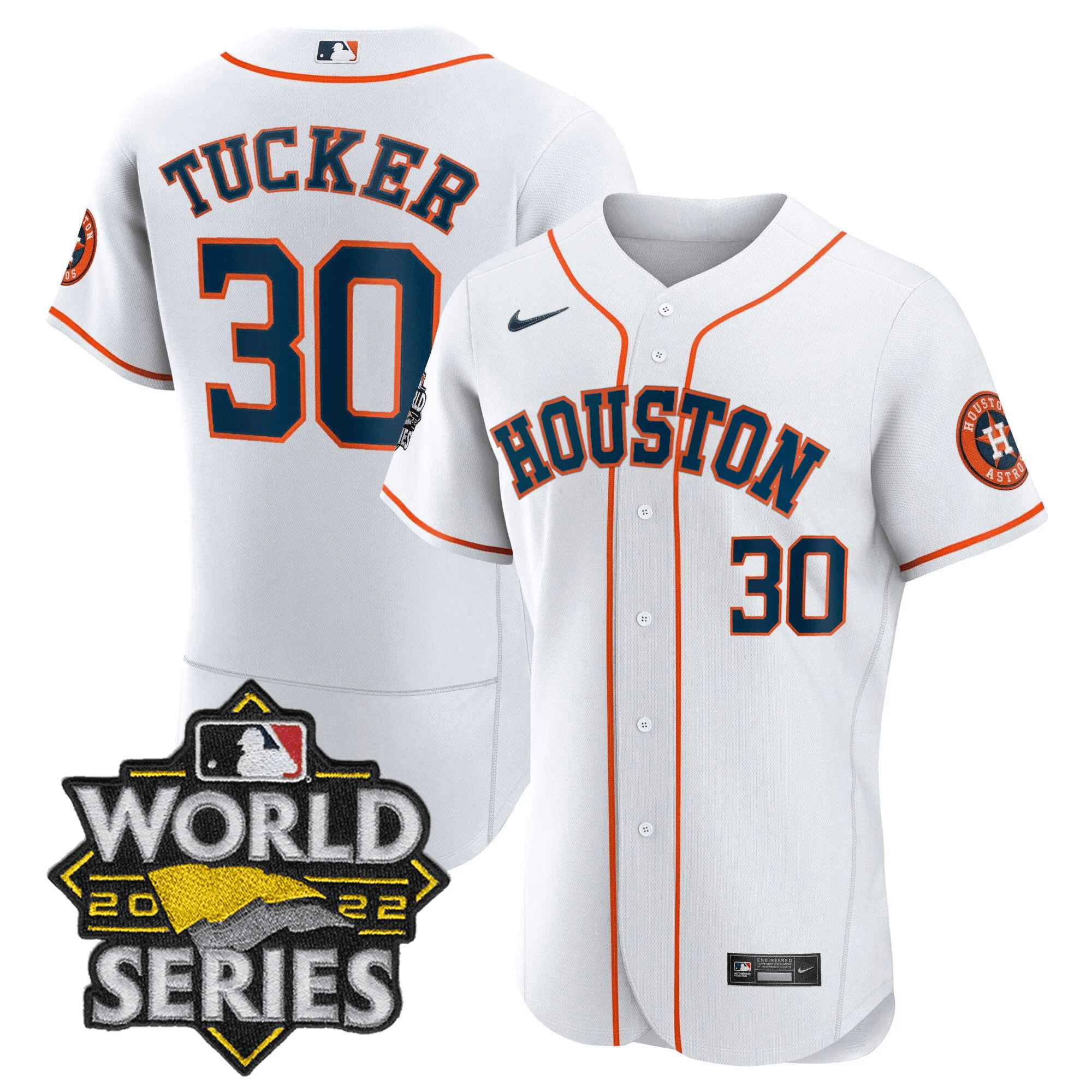 Kyle Tucker Men's Houston Astros World Series Limited Flex Home Jersey - All Stitched