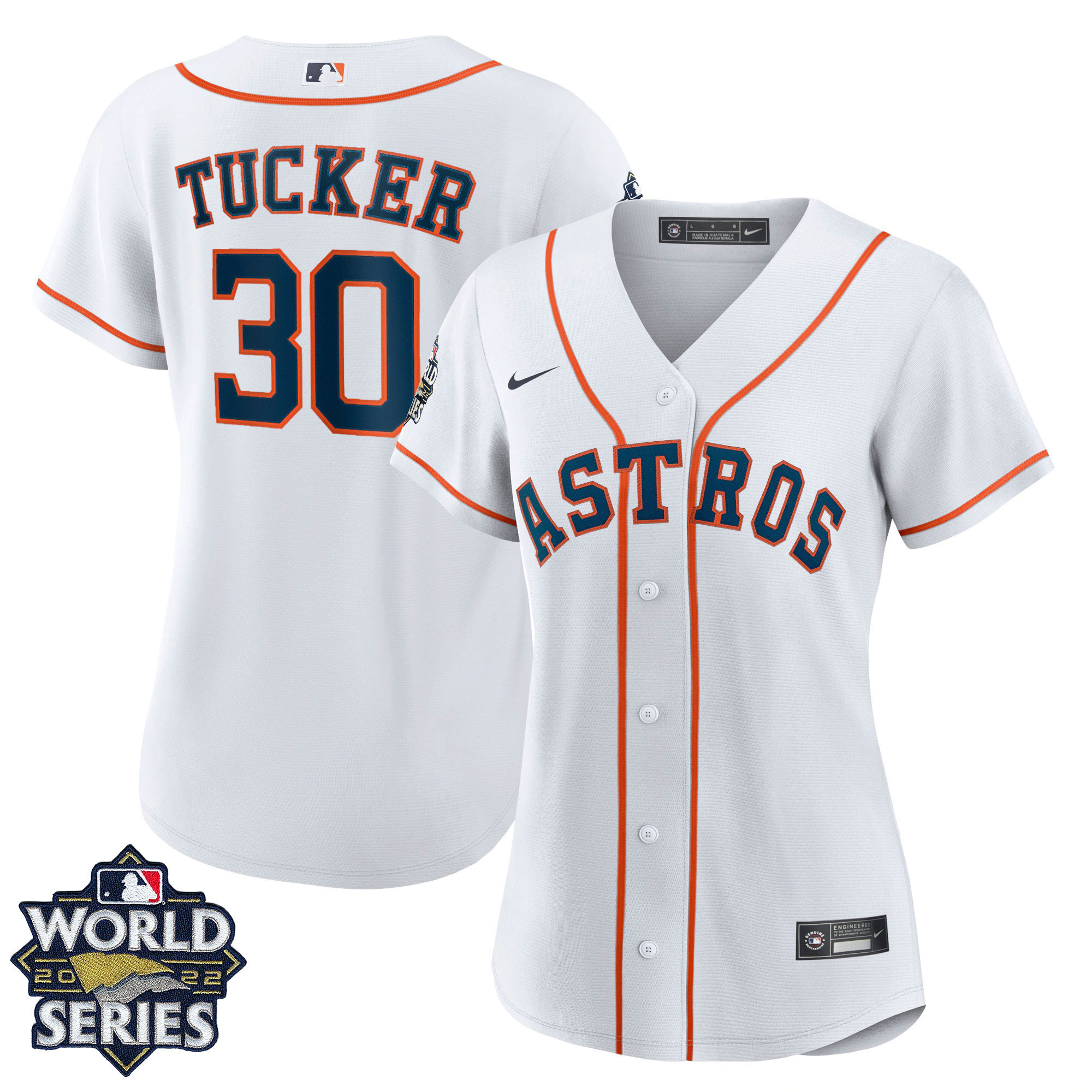 Kyle Tucker Women's Houston Astros 2022 World Series Home Player - White Jersey - All Stitched