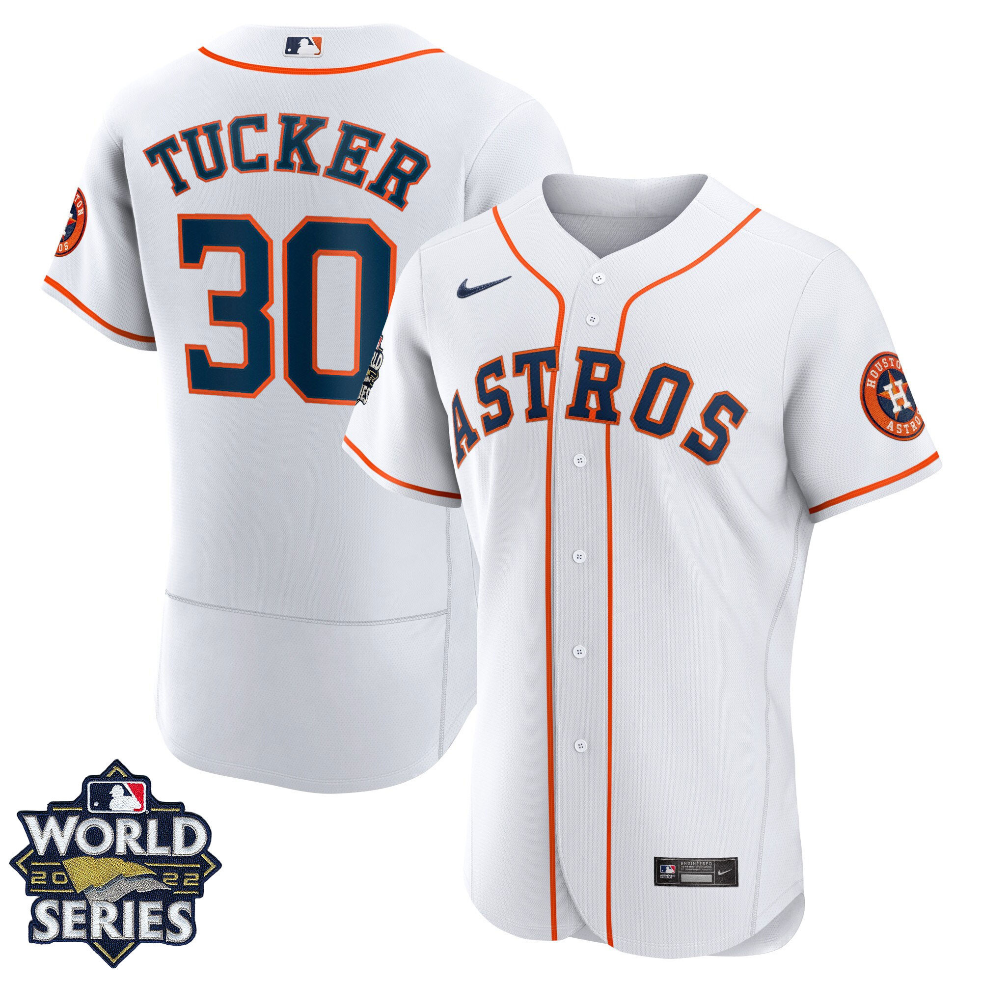 Kyle Tucker Women's Houston Astros 2022 World Series Player Flex Home Jersey - All Stitched