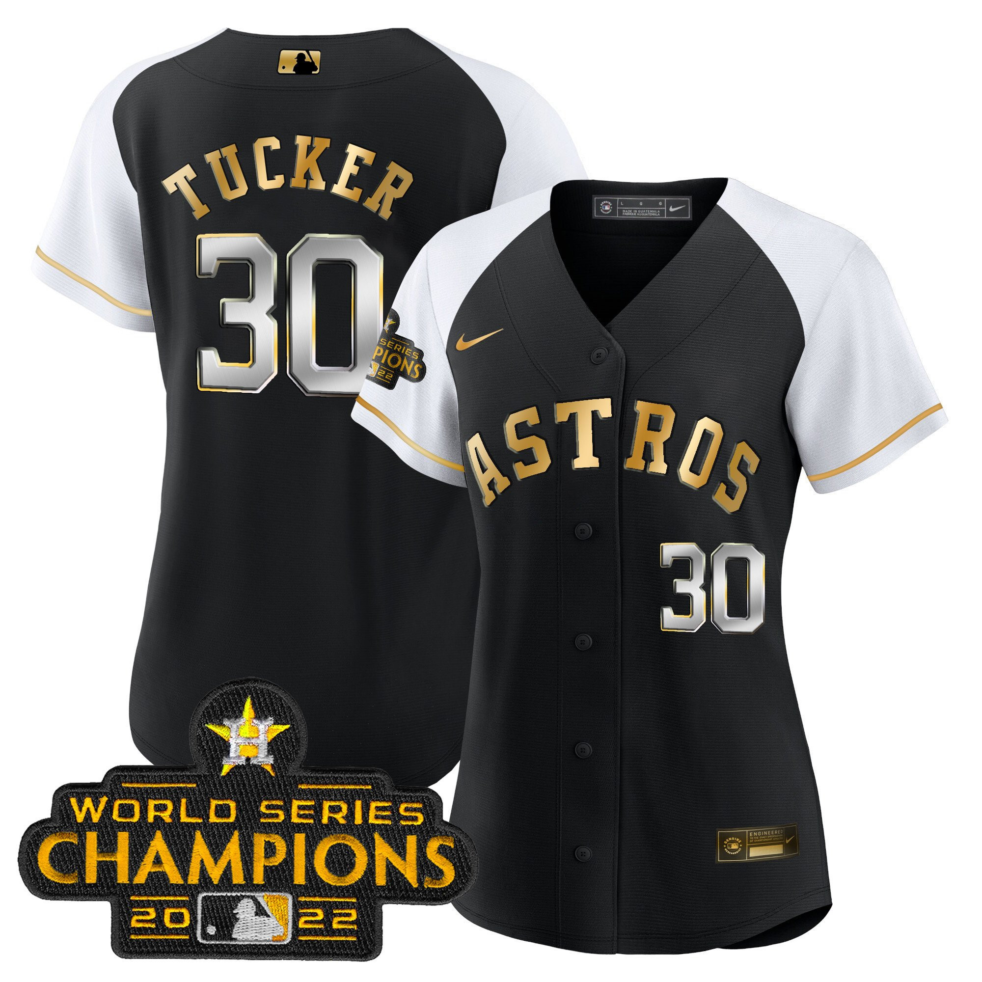 Kyle Tucker Women's Houston Astros 2023 Gold Rush Collection Alternate Jersey - All Stitched