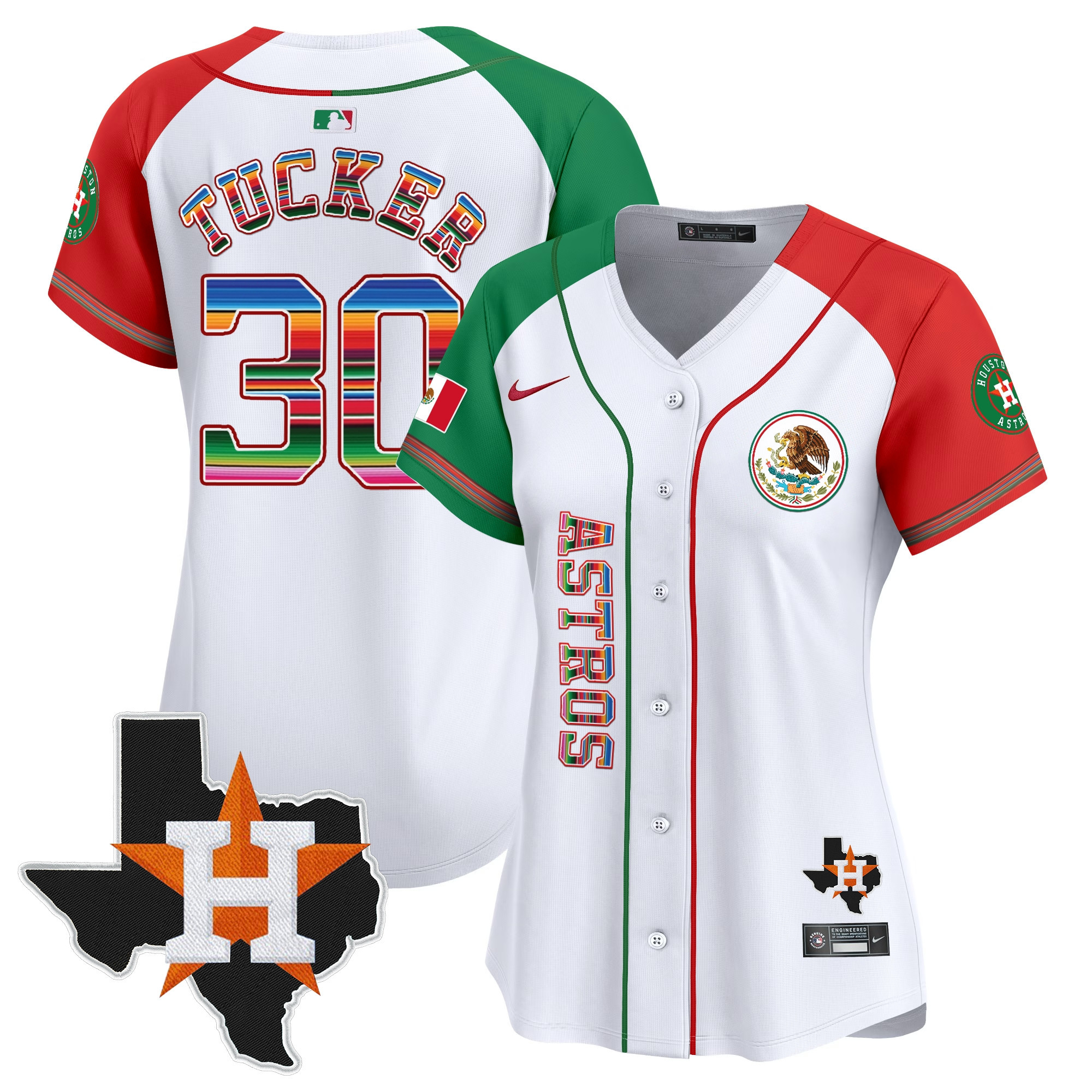 Kyle Tucker Women's Houston Astros Mexico Vapor Premier Limited V4 Alternate Jersey - All Stitched
