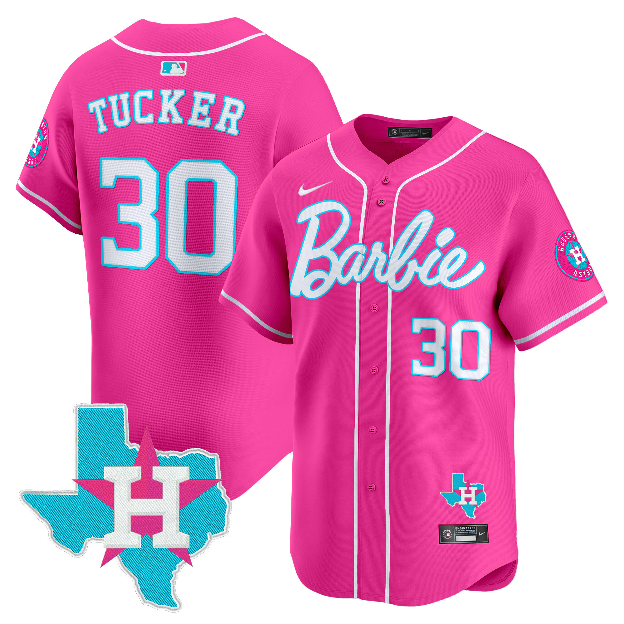 Kyle TuckerUnisex Houston Astros Barbie Vapor Premier Limited Pink Jersey - All Stitched