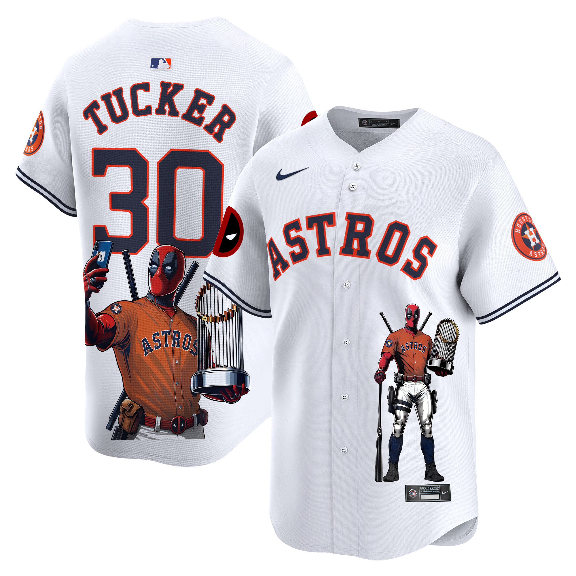 Kyle TuckerUnisex Houston Astros Deadpool Vapor Premier Limited White Jersey - Printed