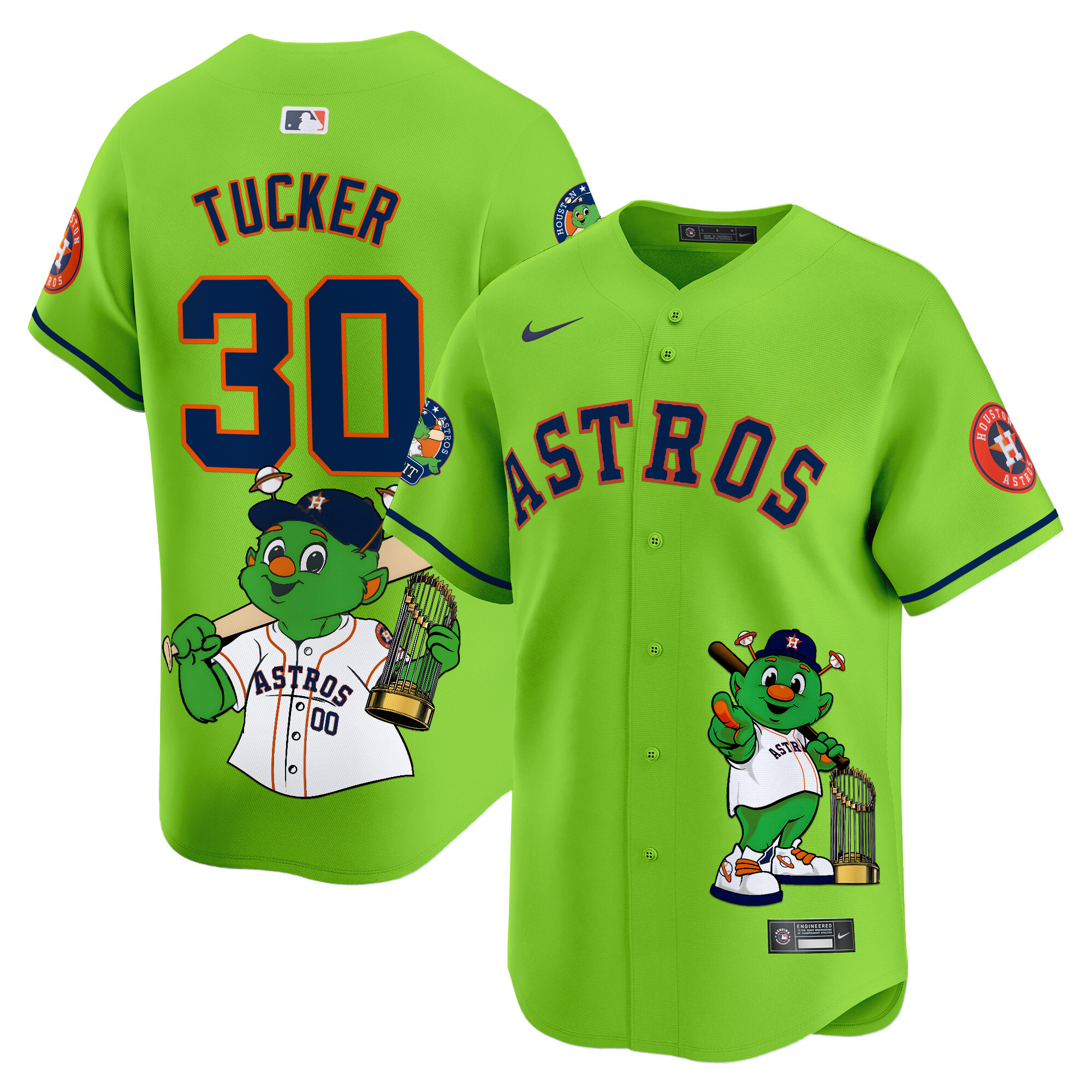 Kyle TuckerUnisex Houston Astros Orbit Vapor Premier Limited Green Jersey - Printed