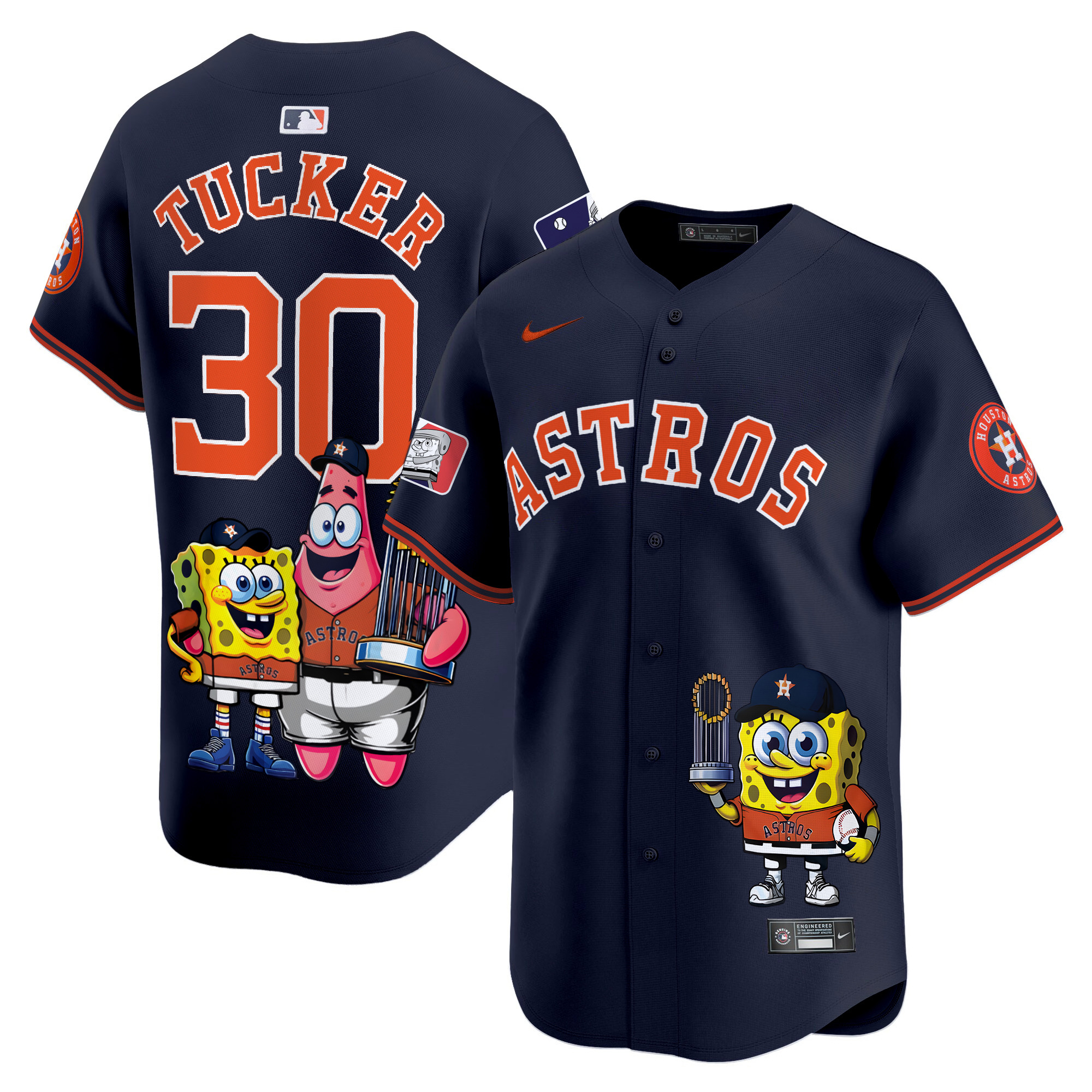 Kyle TuckerUnisex Houston Astros SpongeBob SquarePants Vapor Premier Limited Alternate Jersey - Printed