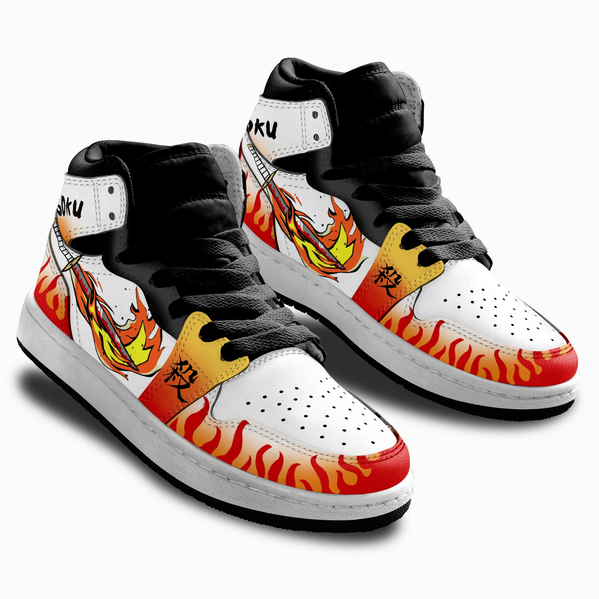 Kyojuro Rengoku Flame Breathing Kids Sneakers Demon Slayer Anime Shoes For Kids