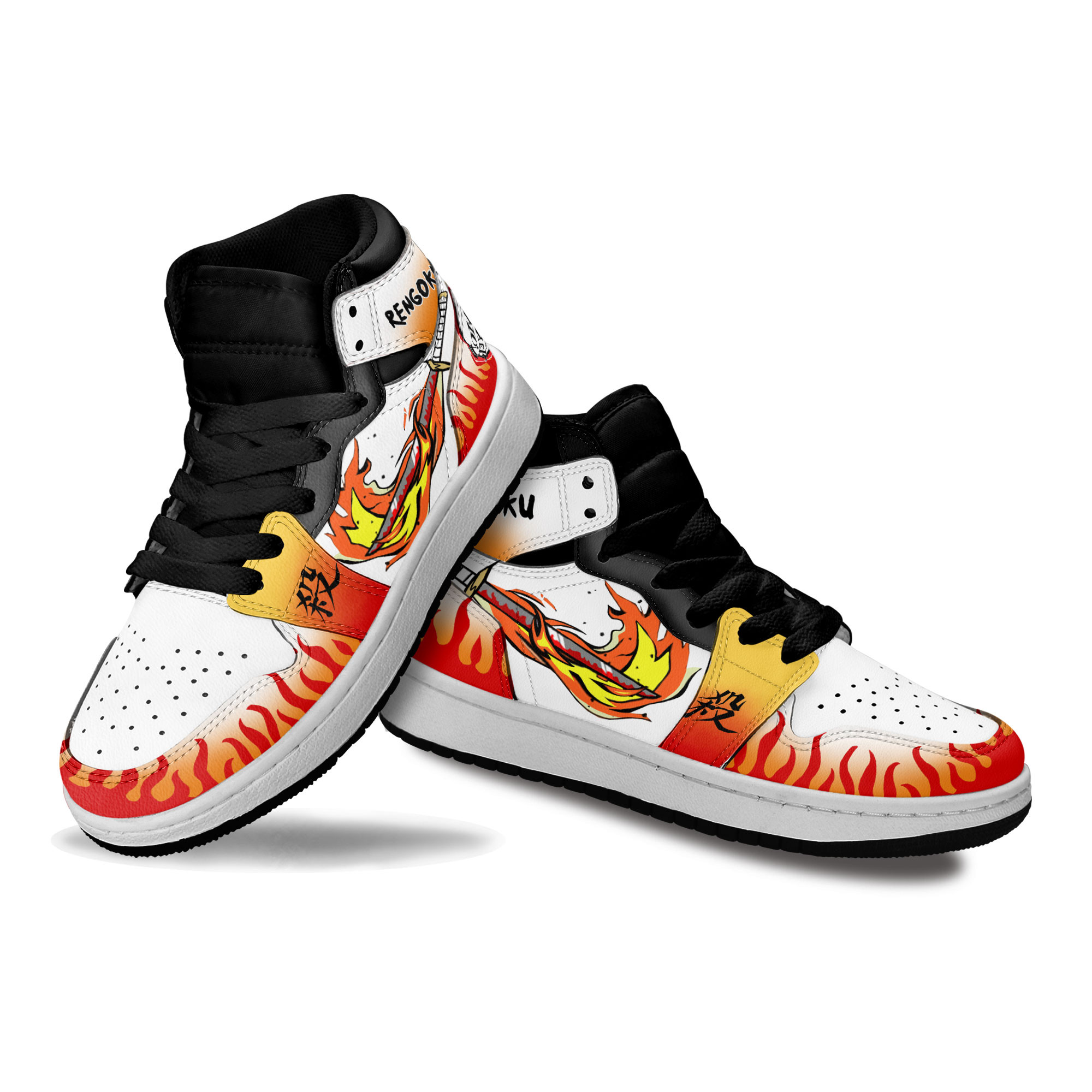 Kyojuro Rengoku Flame Breathing Kids Sneakers Demon Slayer Anime Shoes For Kids