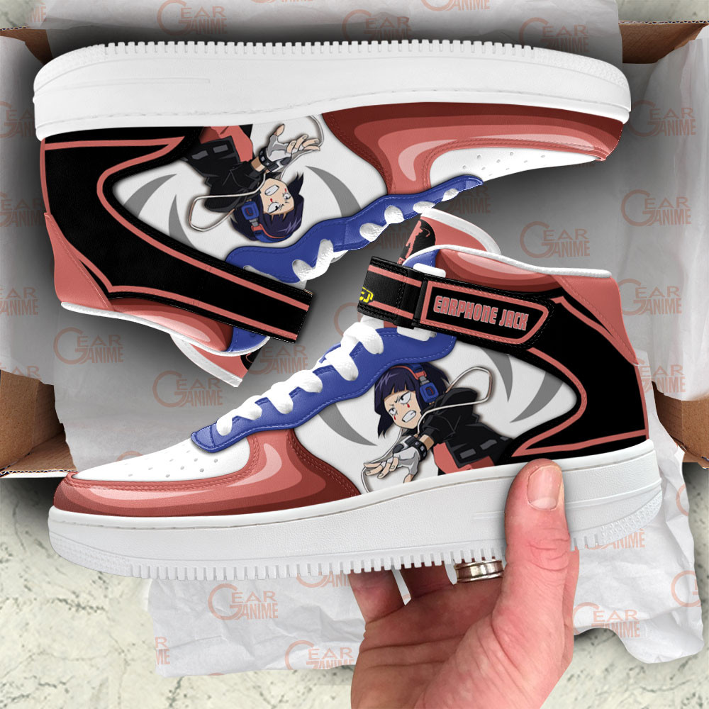 Kyoka Jiro Sneakers Air Mid Custom My Hero Academia Anime Shoes