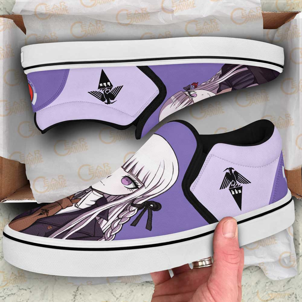 Kyoko Kirigiri Slip-On Shoes Canvas Custom Anime Danganronpa Shoes