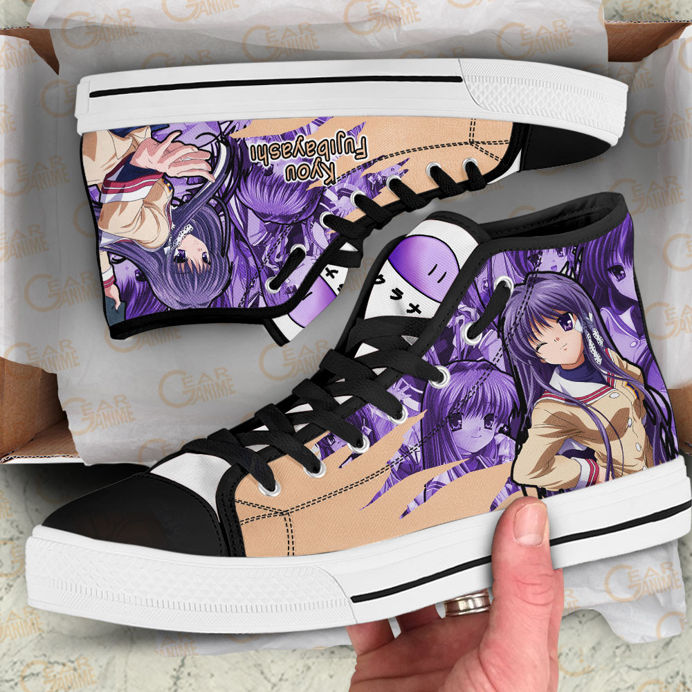 Kyou Fujibayashi High Top Shoes Custom Clannad Anime Sneakers