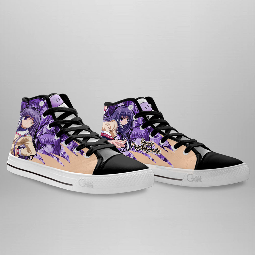 Kyou Fujibayashi High Top Shoes Custom Clannad Anime Sneakers
