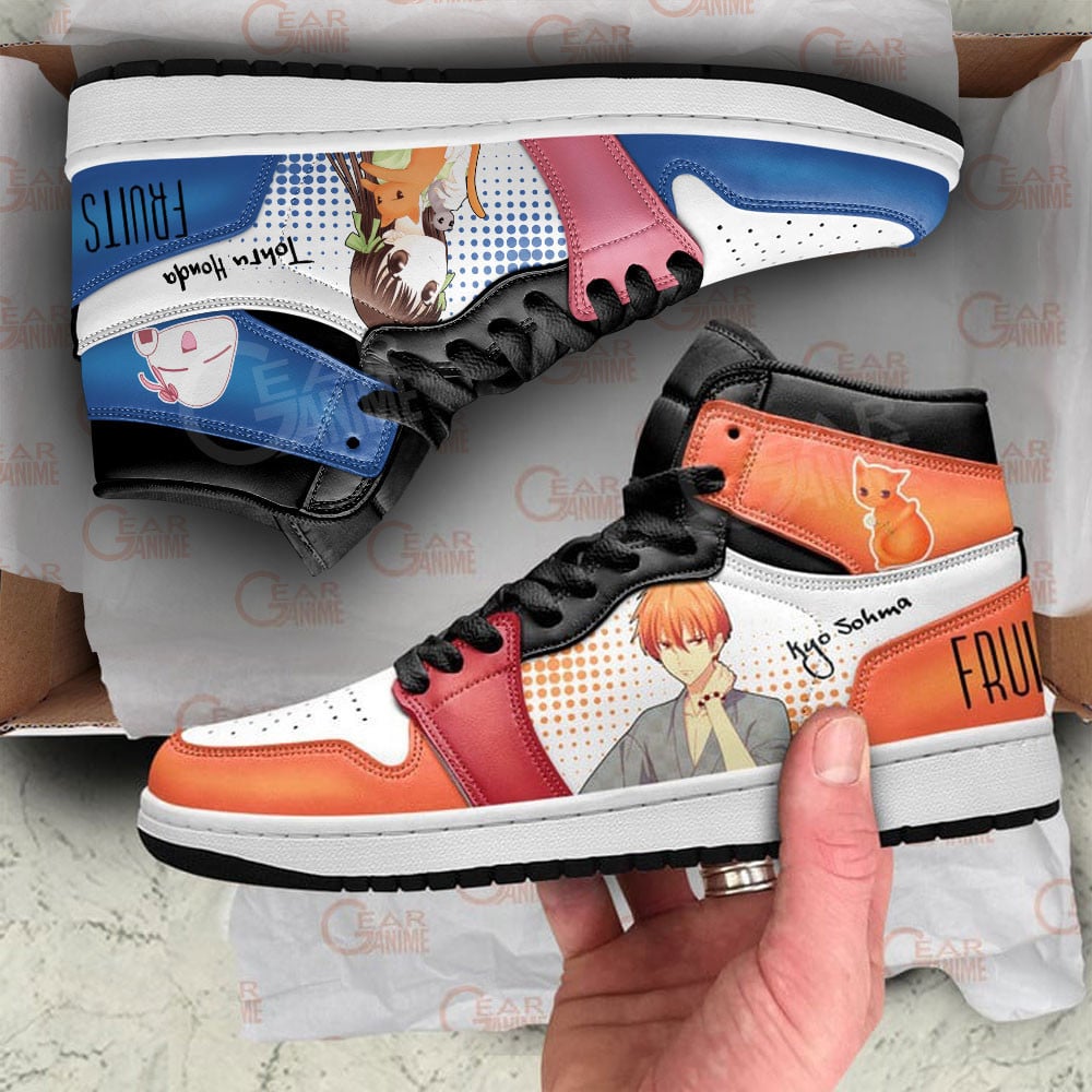 Kyou Souma and Tohru Honda JD1s Sneakers Fruits Basket Anime Shoes, Air Jordan Hightop