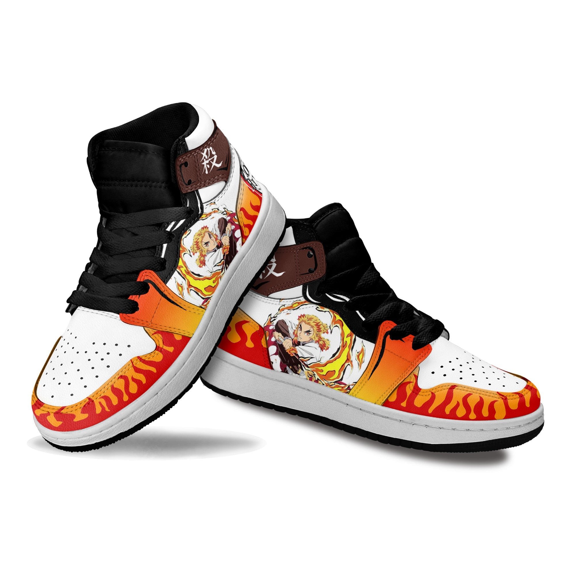Kyoujurou Rengoku Kids Sneakers Custom Anime Demon Slayer Shoes For Kids