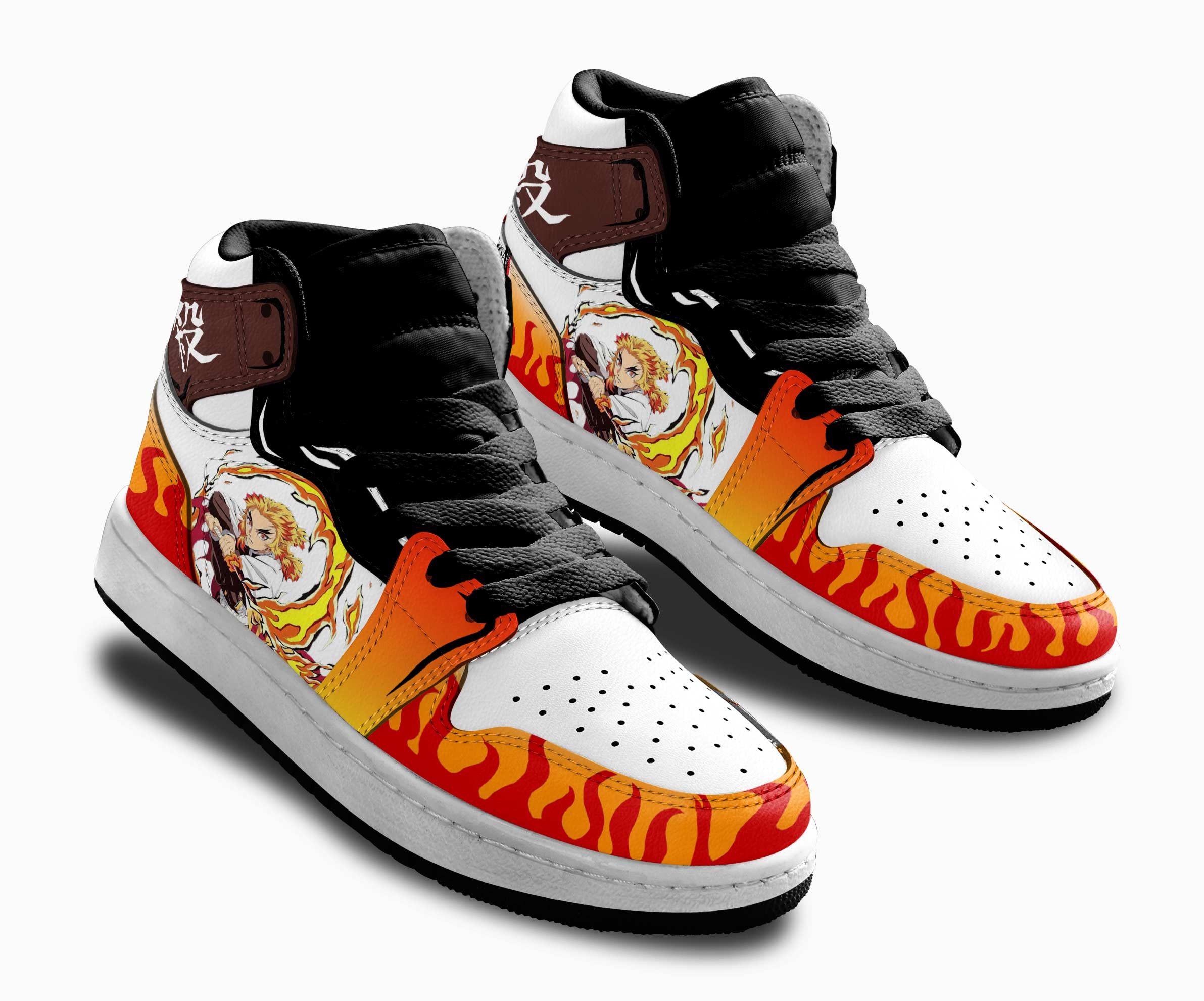Kyoujurou Rengoku Kids Sneakers Custom Anime Demon Slayer Shoes For Kids