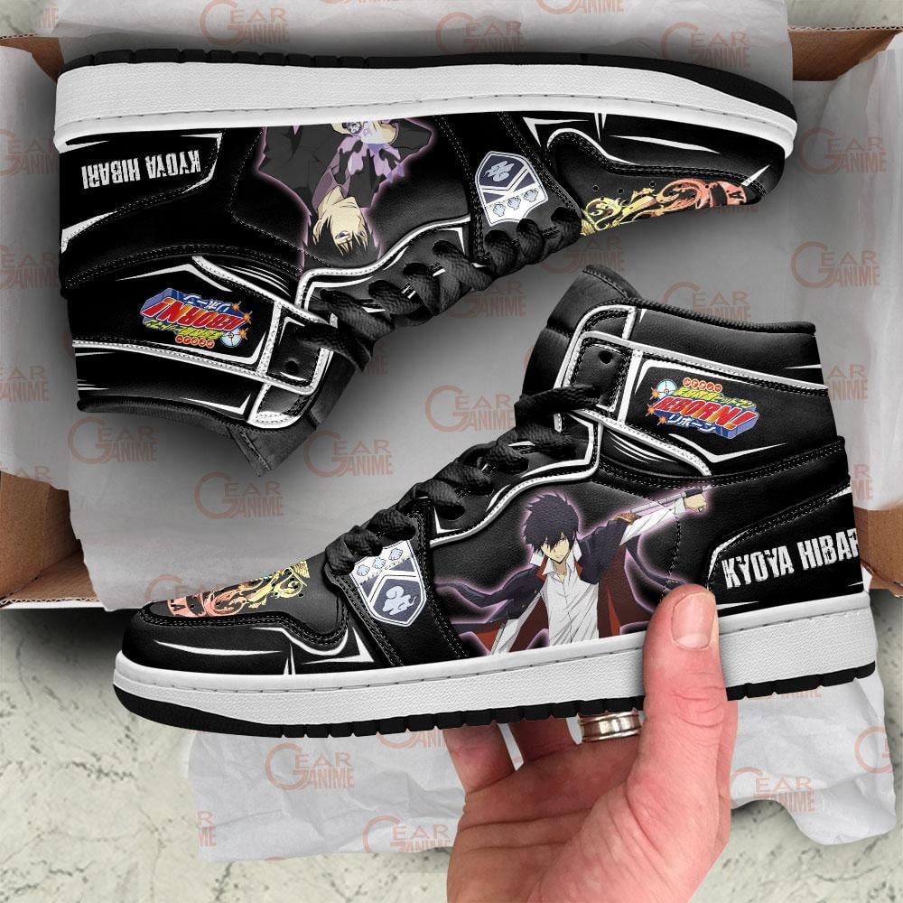 Kyoya Hibari JD1s Sneakers Hitman Reborn Anime Shoes, Air Jordan Hightop