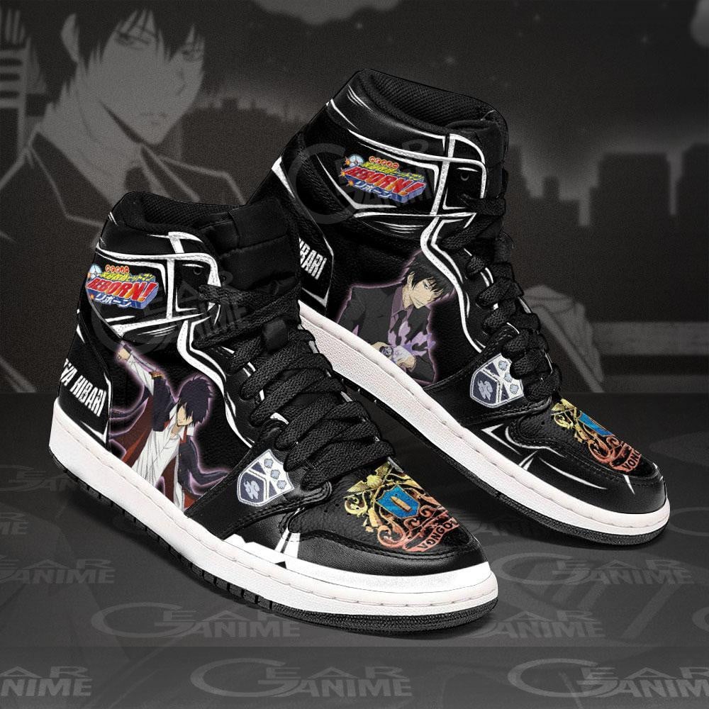 Kyoya Hibari JD1s Sneakers Hitman Reborn Anime Shoes, Air Jordan Hightop