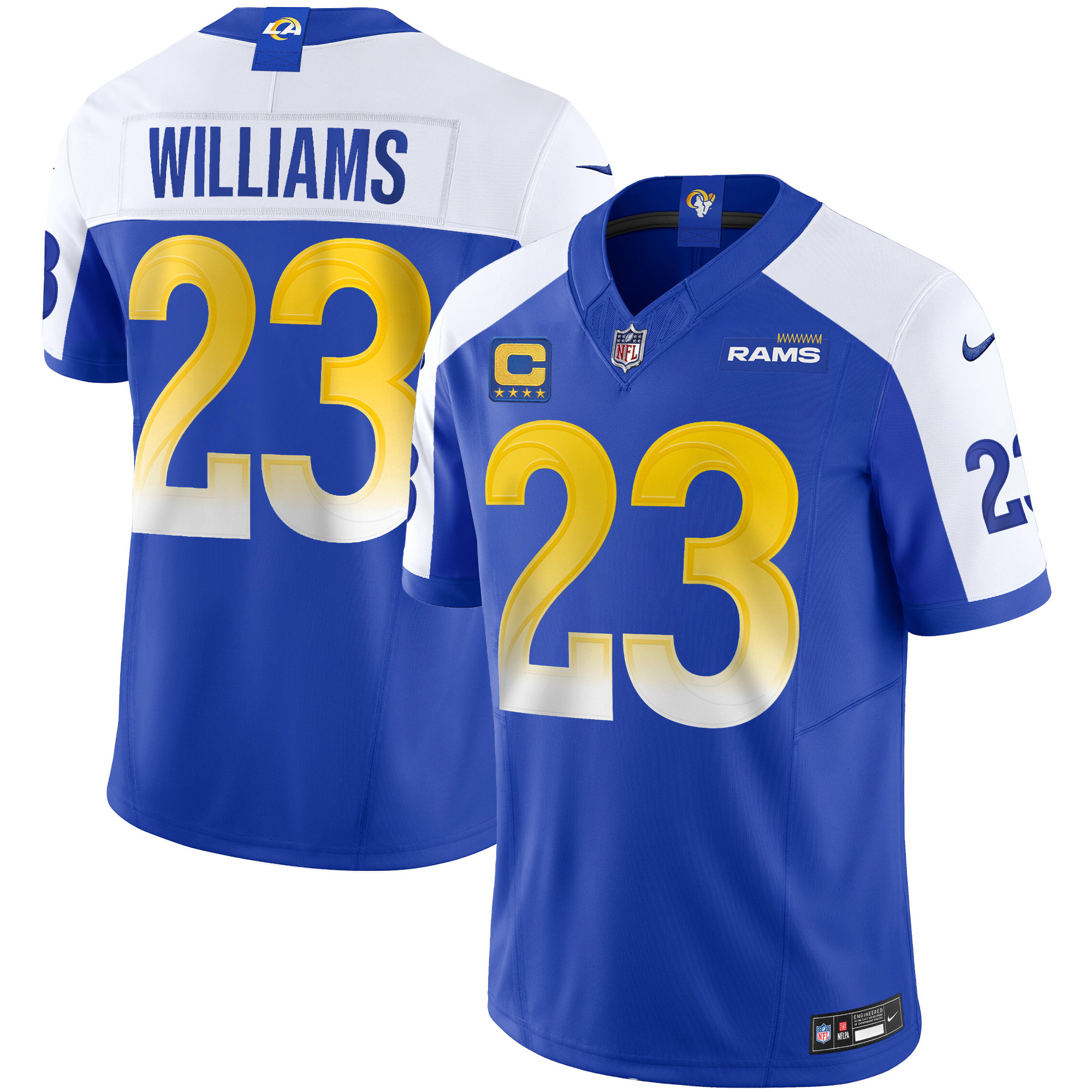 Kyren Williams Men's Los Angeles Rams Vapor Limited Alternate Jersey - All Stitched 