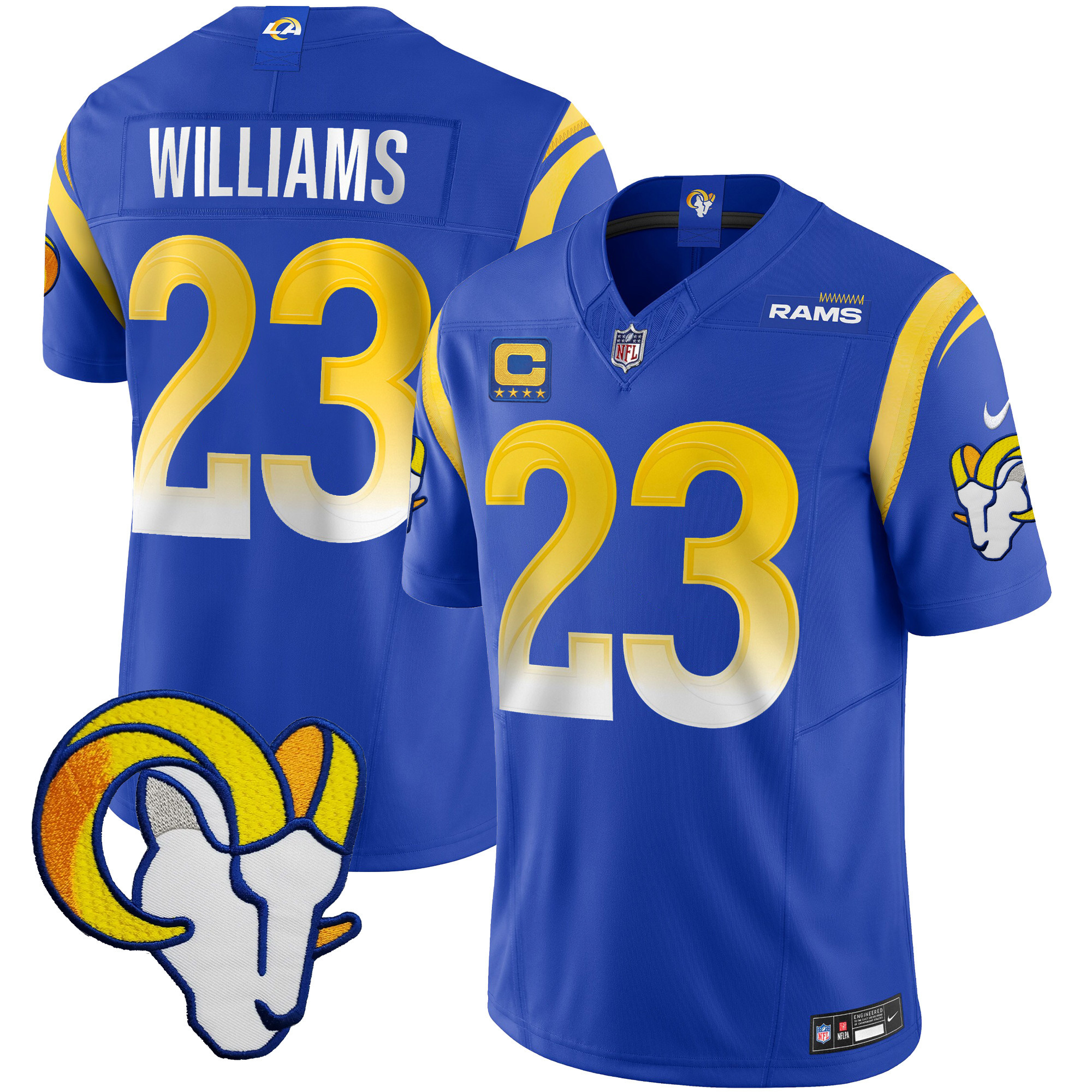 Kyren Williams Men's Los Angeles Rams Vapor Limited Royal Jersey - All Stitched 