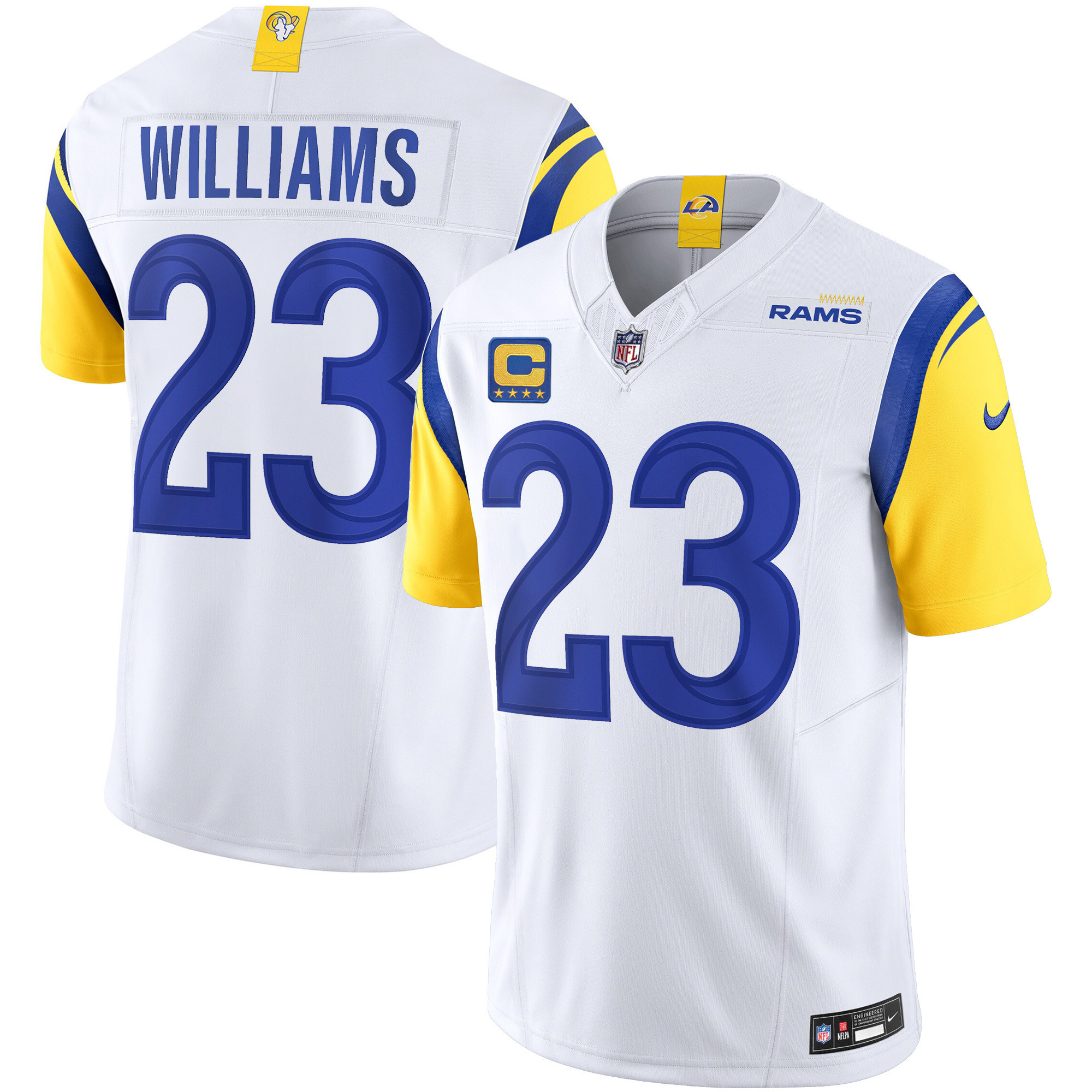 Kyren Williams Men's Los Angeles Rams Vapor Limited White Jersey - All Stitched 